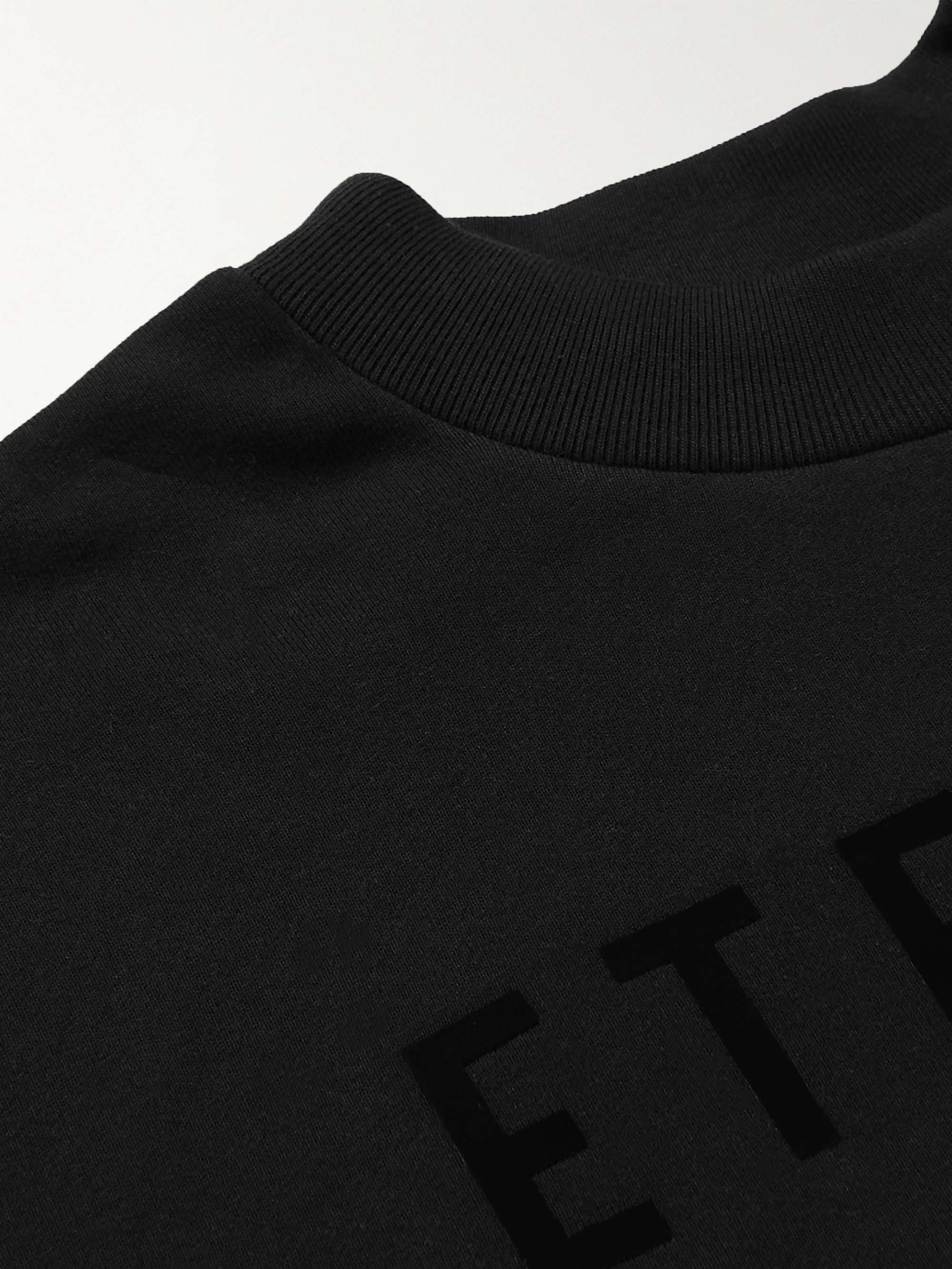 FEAR OF GOD Flocked Cotton-Jersey Sweatshirt