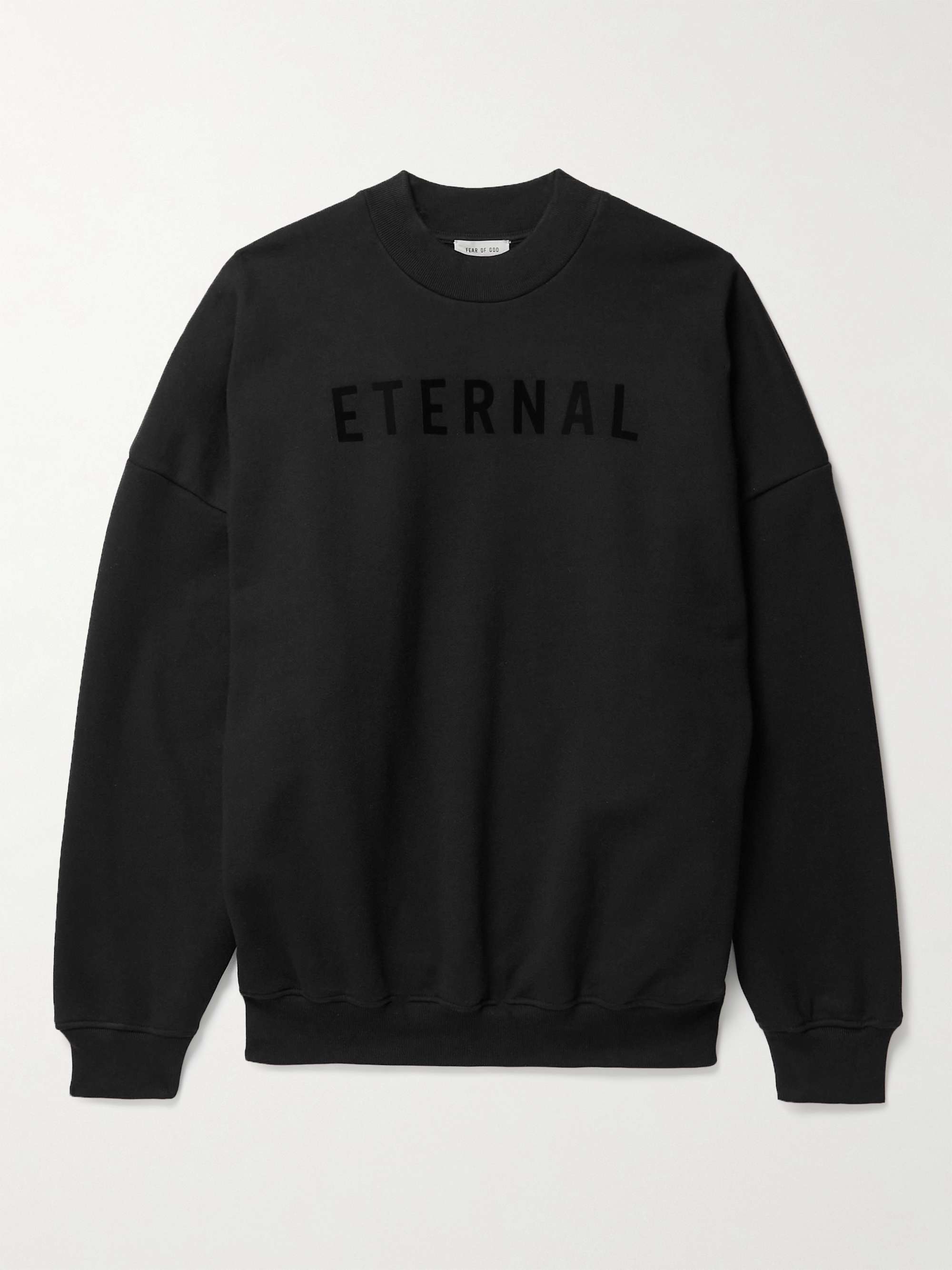 FEAR OF GOD Flocked Cotton-Jersey Sweatshirt