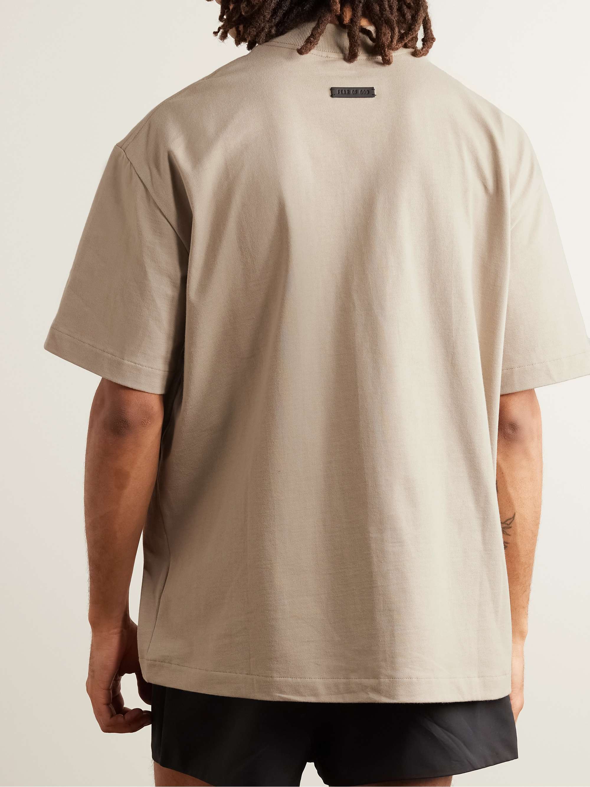 FEAR OF GOD Logo-Flocked Cotton-Jersey T-Shirt
