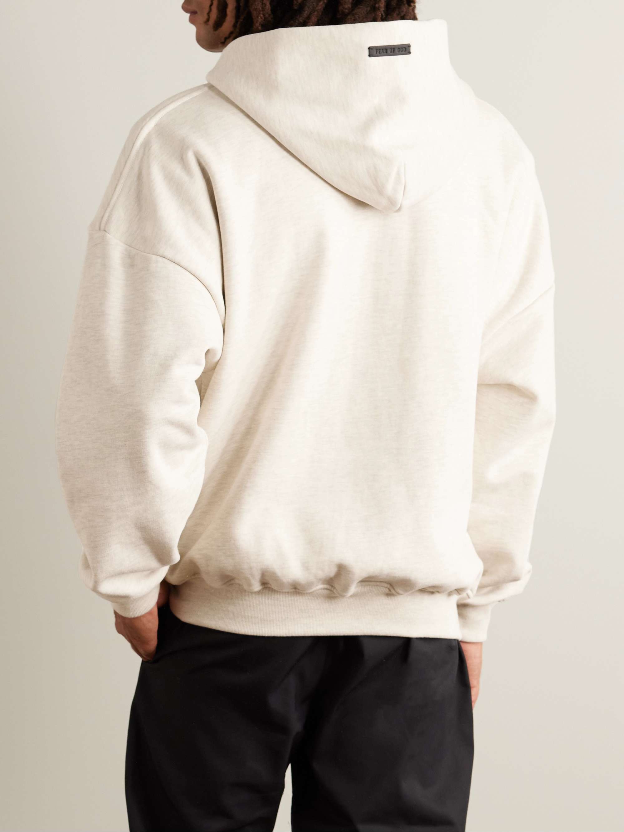 FEAR OF GOD Eternal Logo-Flocked Cotton-Jersey Zip-Up Hoodie