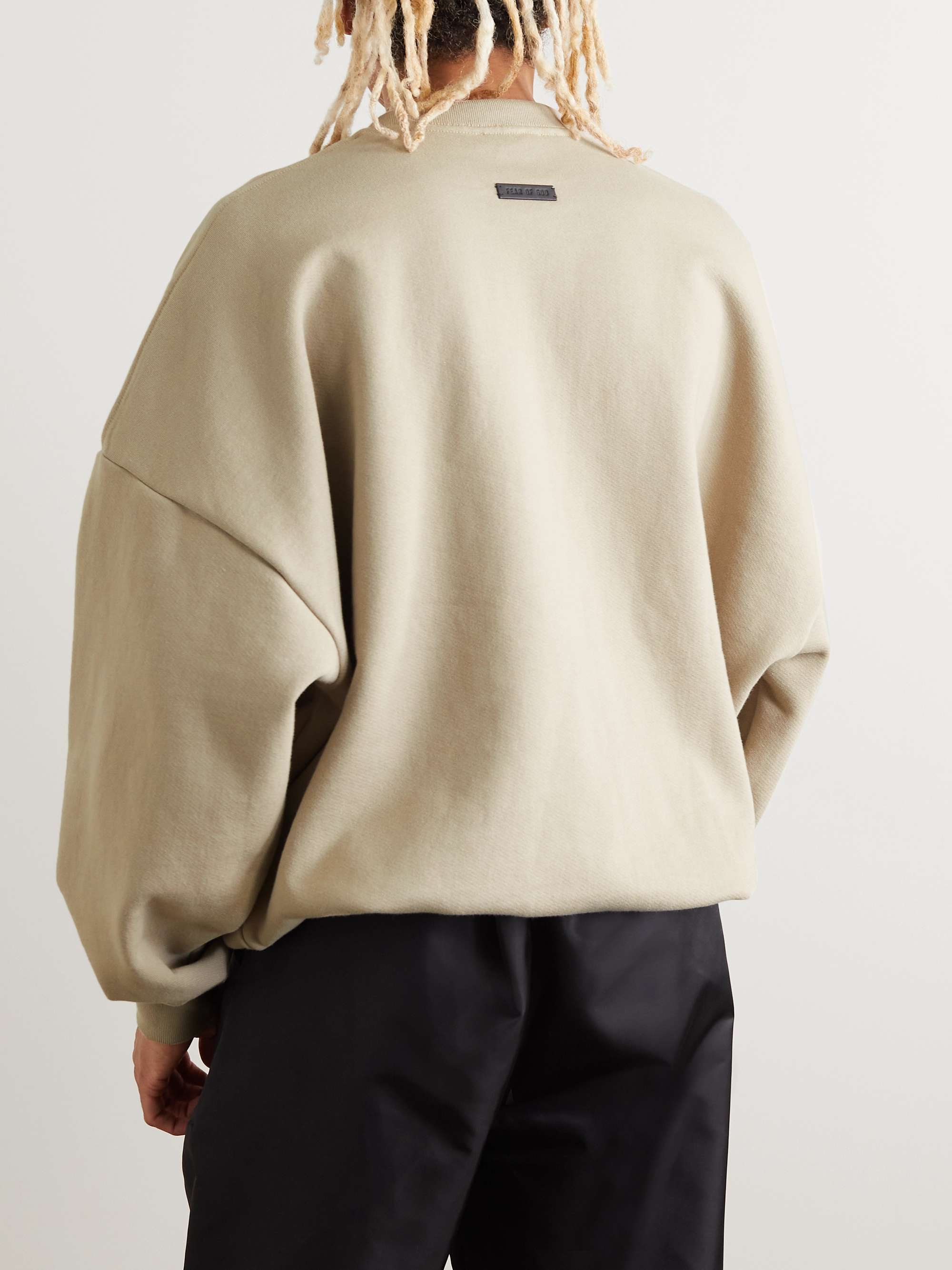 FEAR OF GOD Flocked Cotton-Jersey Sweatshirt