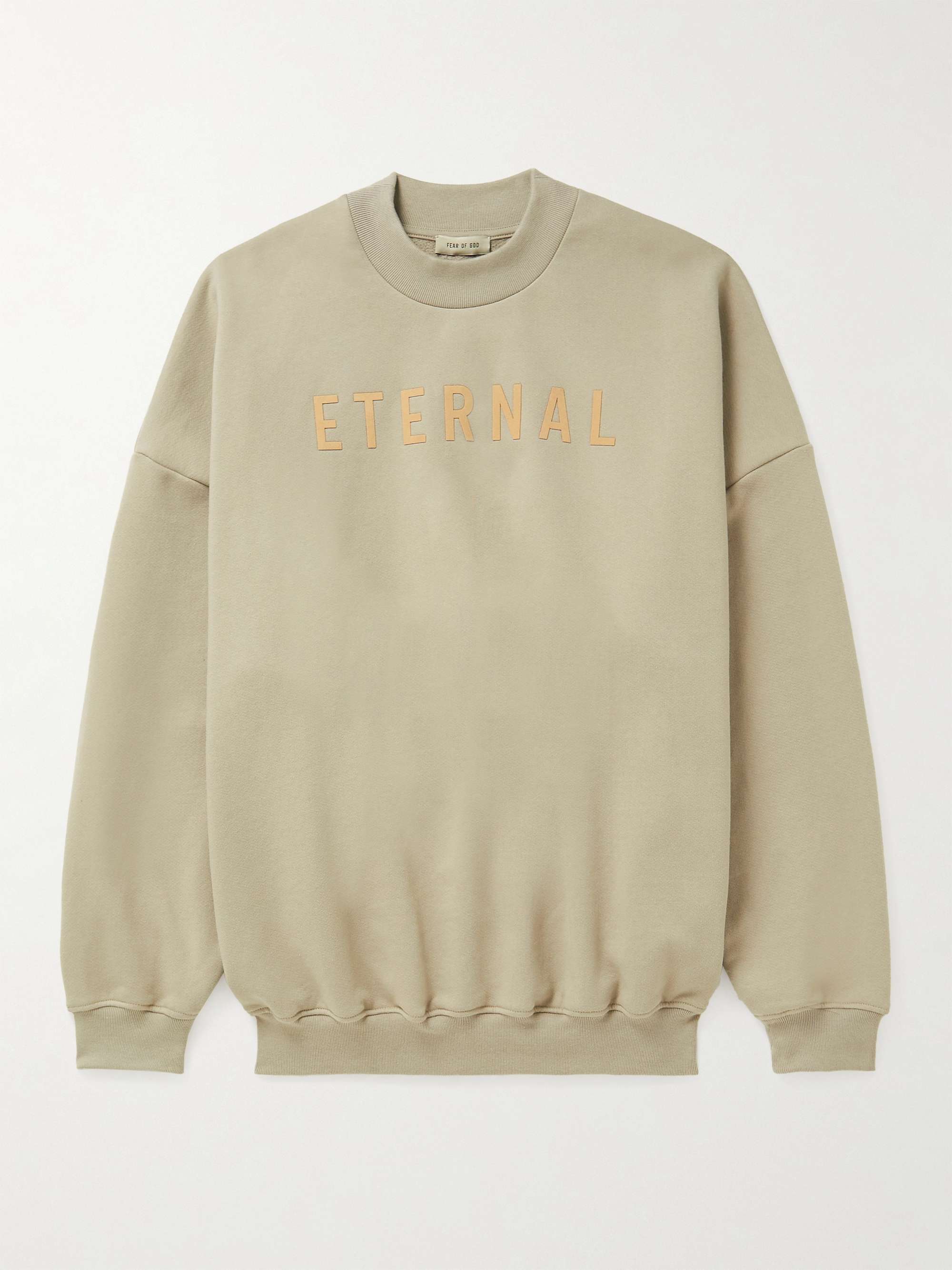 FEAR OF GOD Flocked Cotton-Jersey Sweatshirt