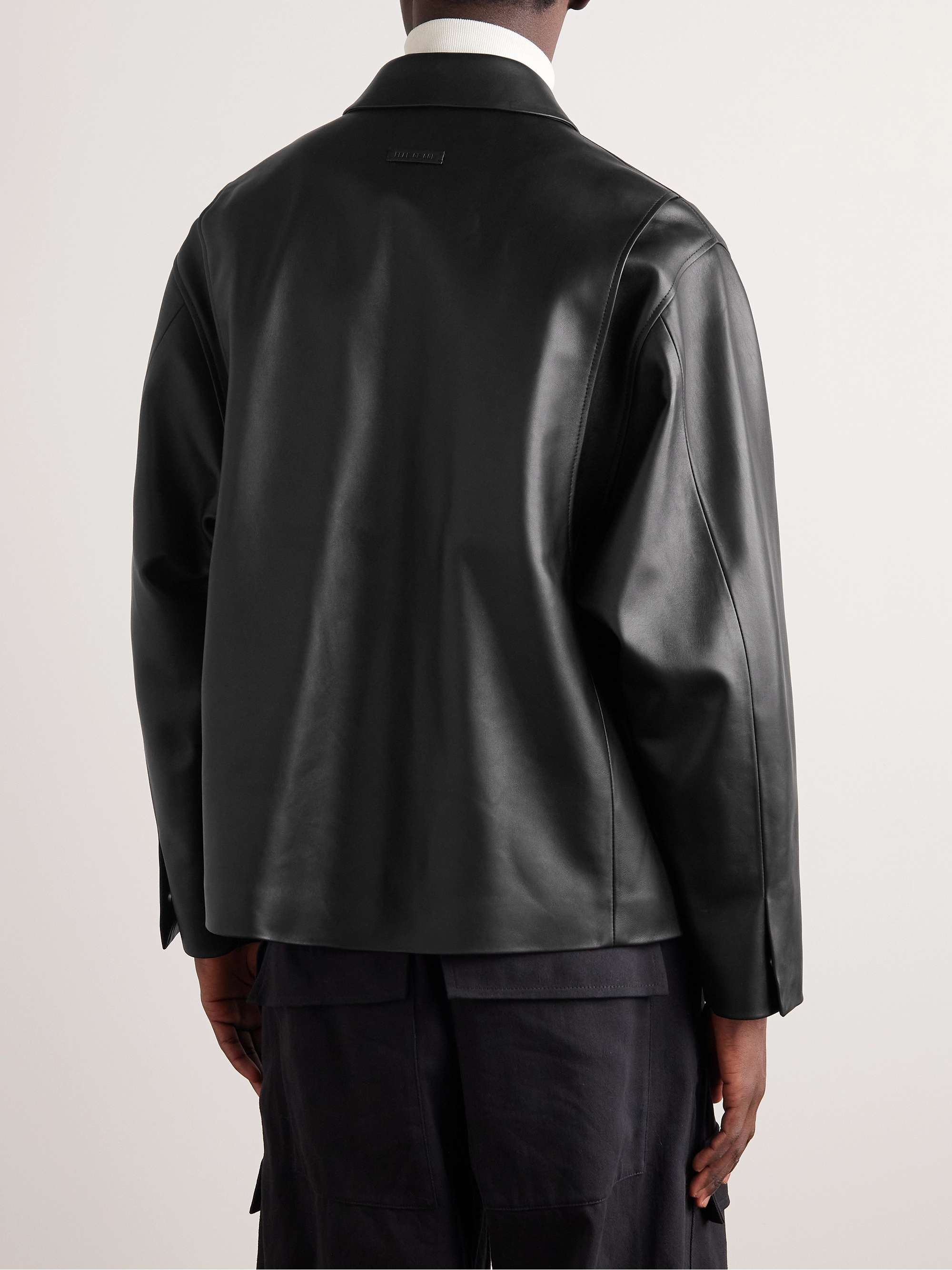 FEAR OF GOD Eternal Logo-Appliquéd Leather Jacket