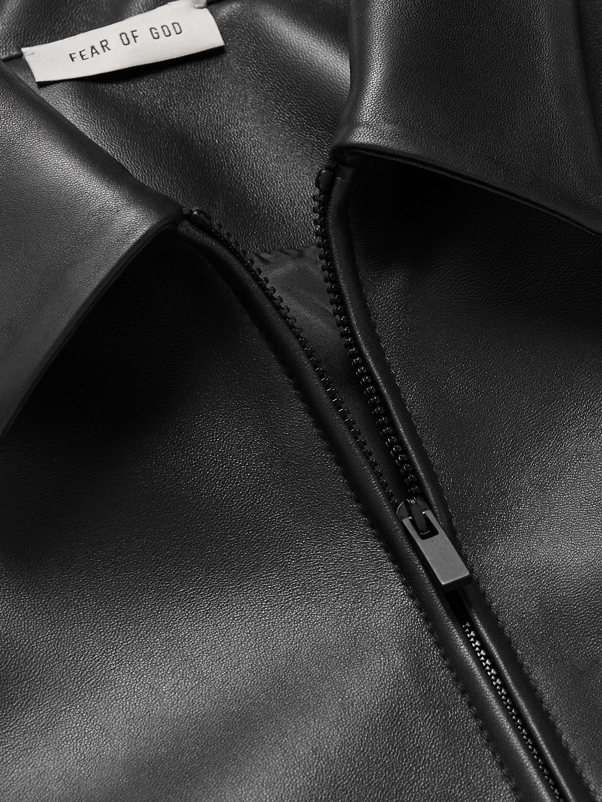 FEAR OF GOD Eternal Logo-Appliquéd Leather Jacket
