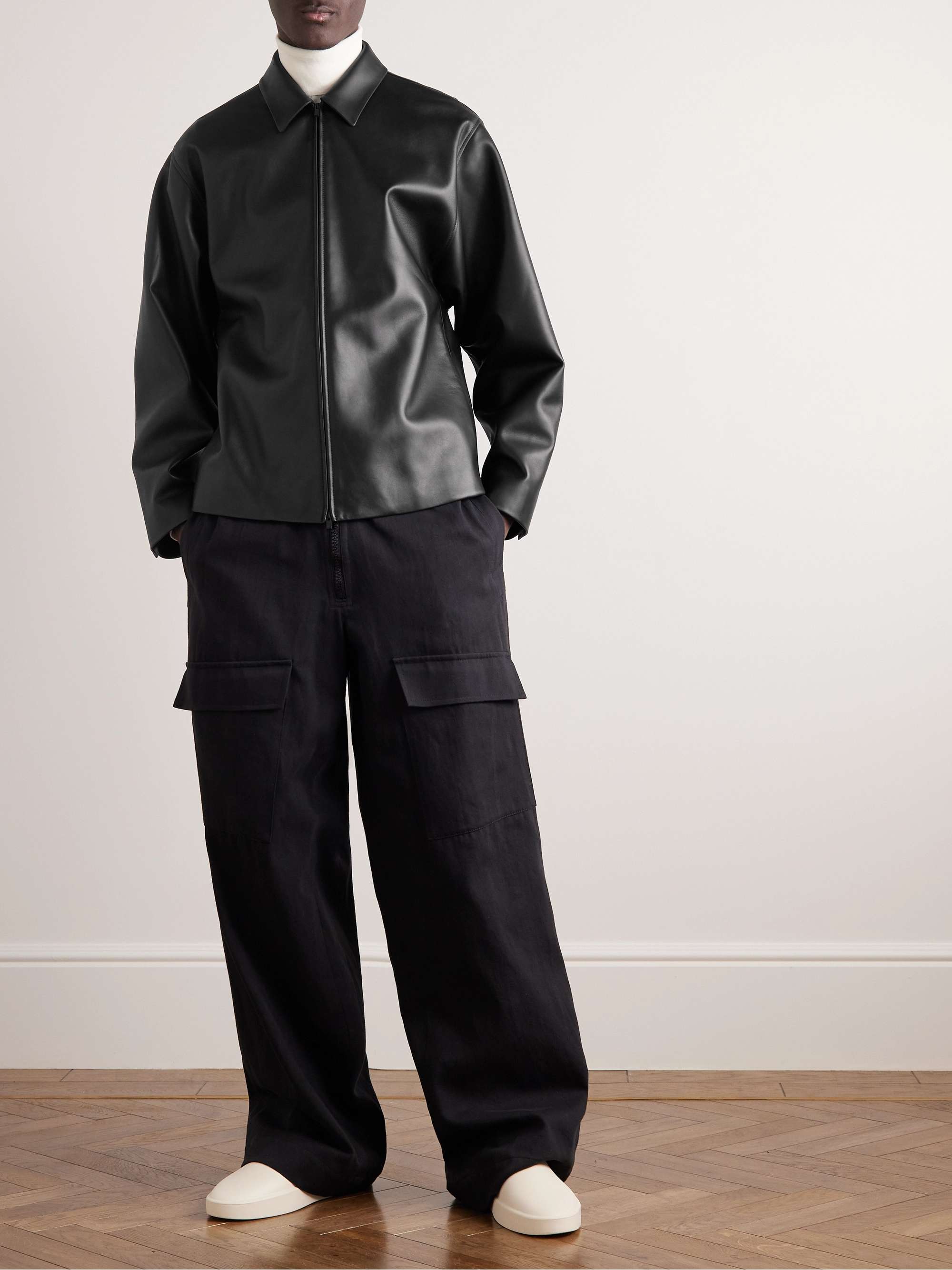 FEAR OF GOD Eternal Logo-Appliquéd Leather Jacket