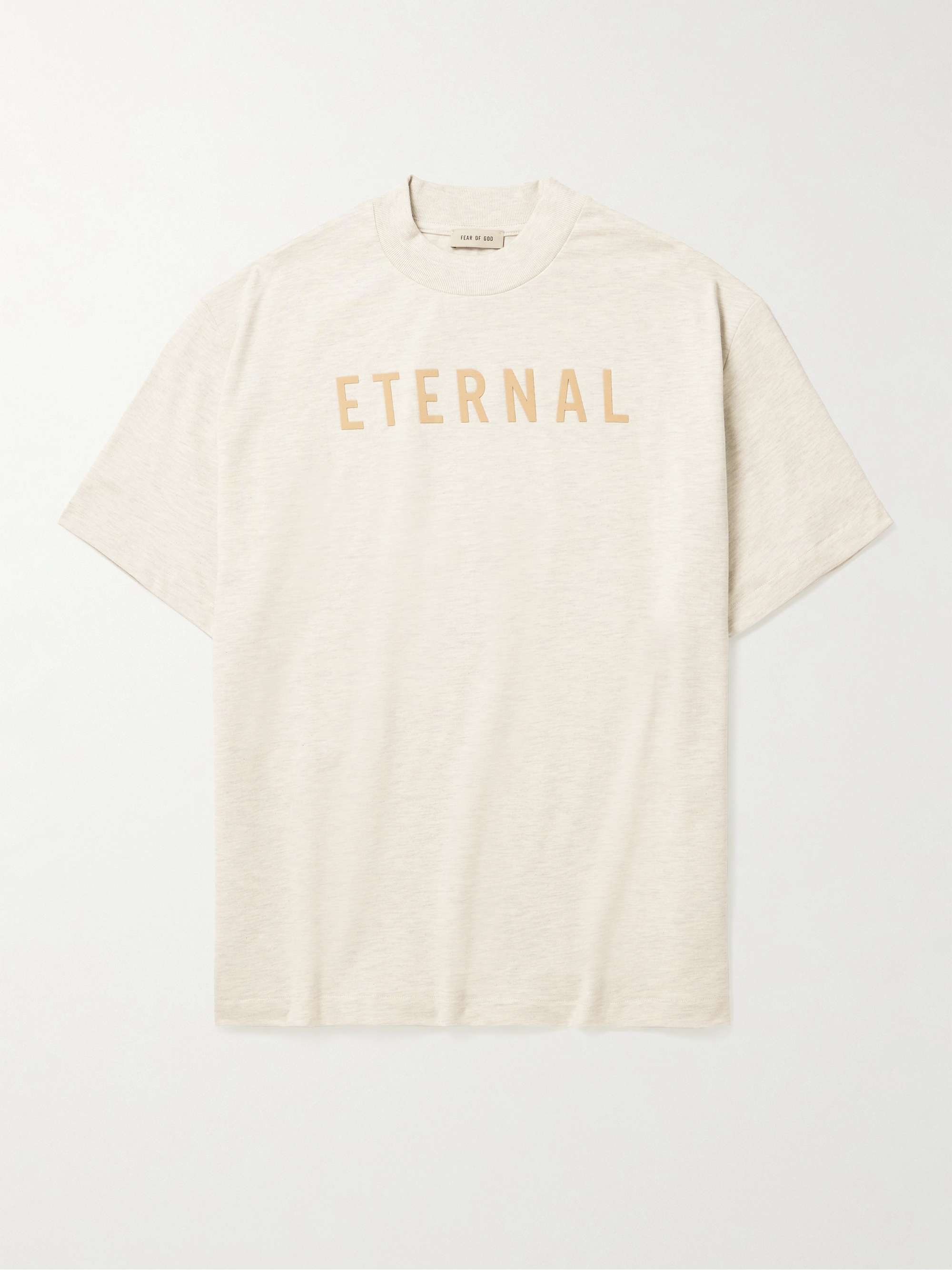 FEAR OF GOD Logo-Flocked Cotton-Jersey T-Shirt