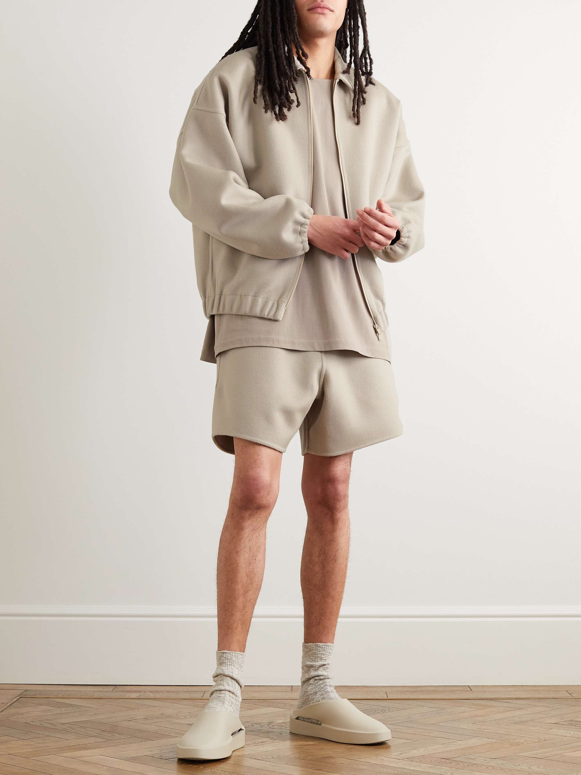 FEAR OF GOD Eternal Wide-Leg Wool and Cashmere-Blend Drawstring Shorts