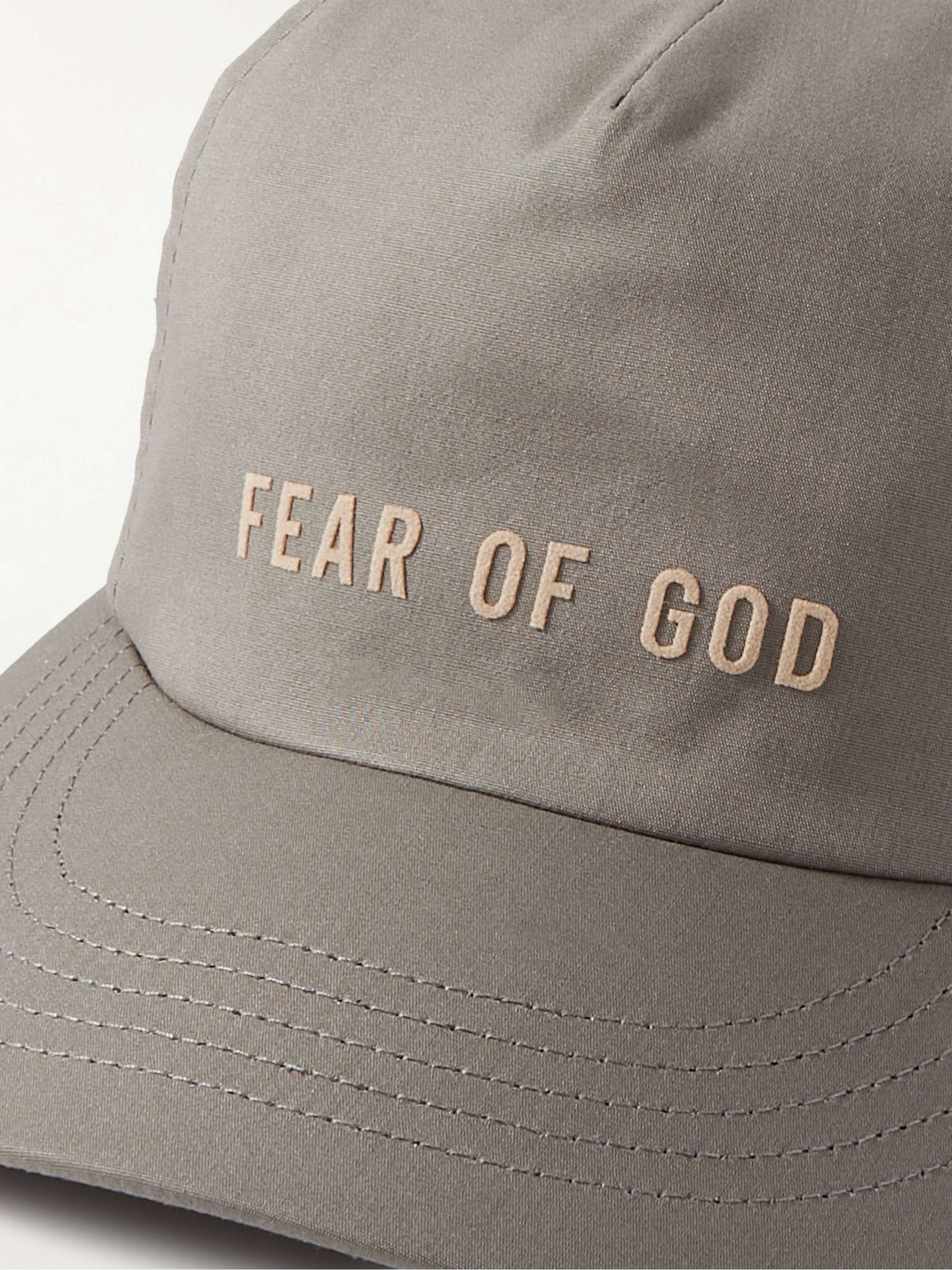 FEAR OF GOD Eternal Logo-Flocked Cotton Baseball Cap