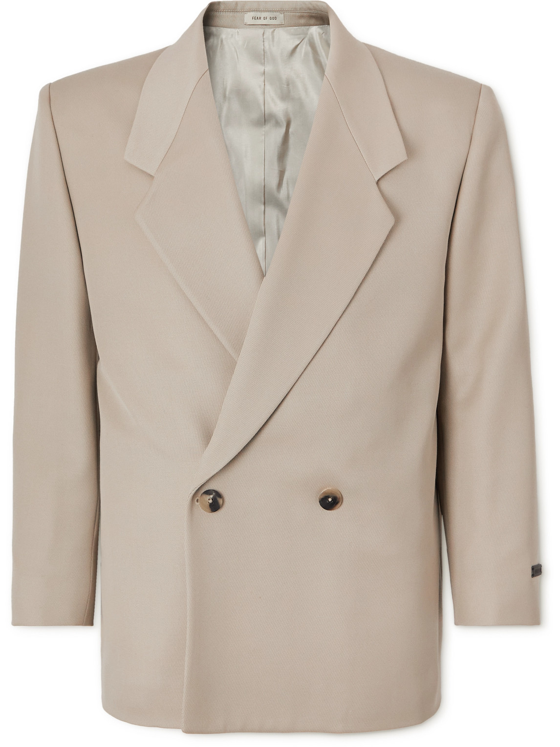 Fear of God - Eternal Double-Breasted Cavalry Wool-Twill Suit Jacket - Men - Neutrals - IT 56