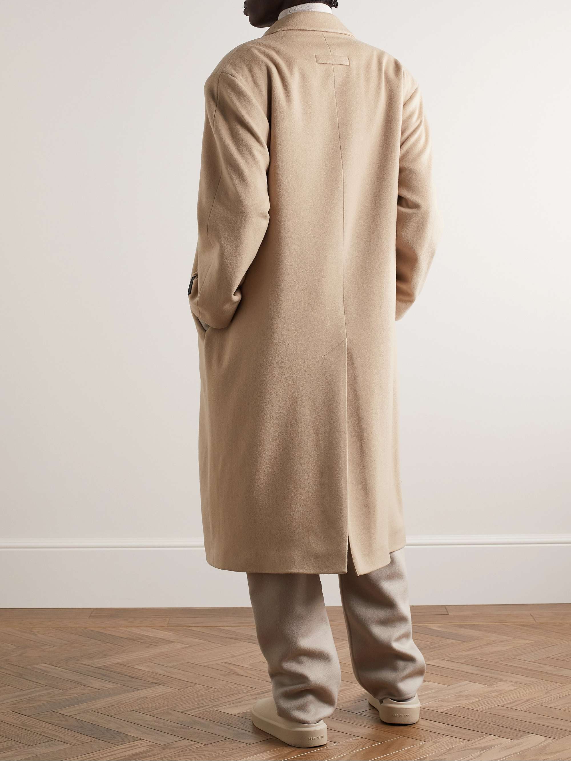 Eternal Oversized Double-Breasted Melton Wool Coat