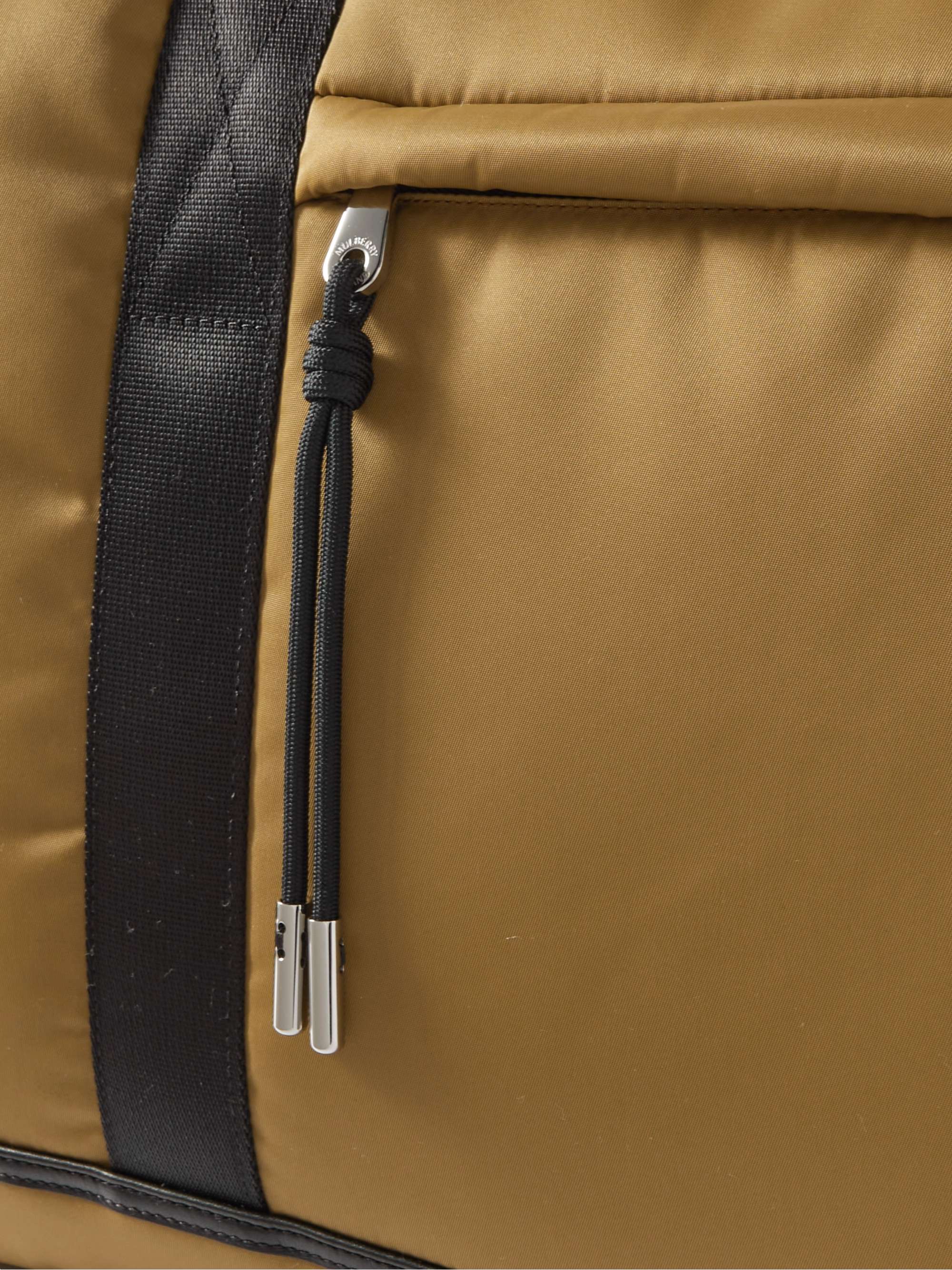MULBERRY Leather-Trimmed Padded Recycled-Nylon Holdall