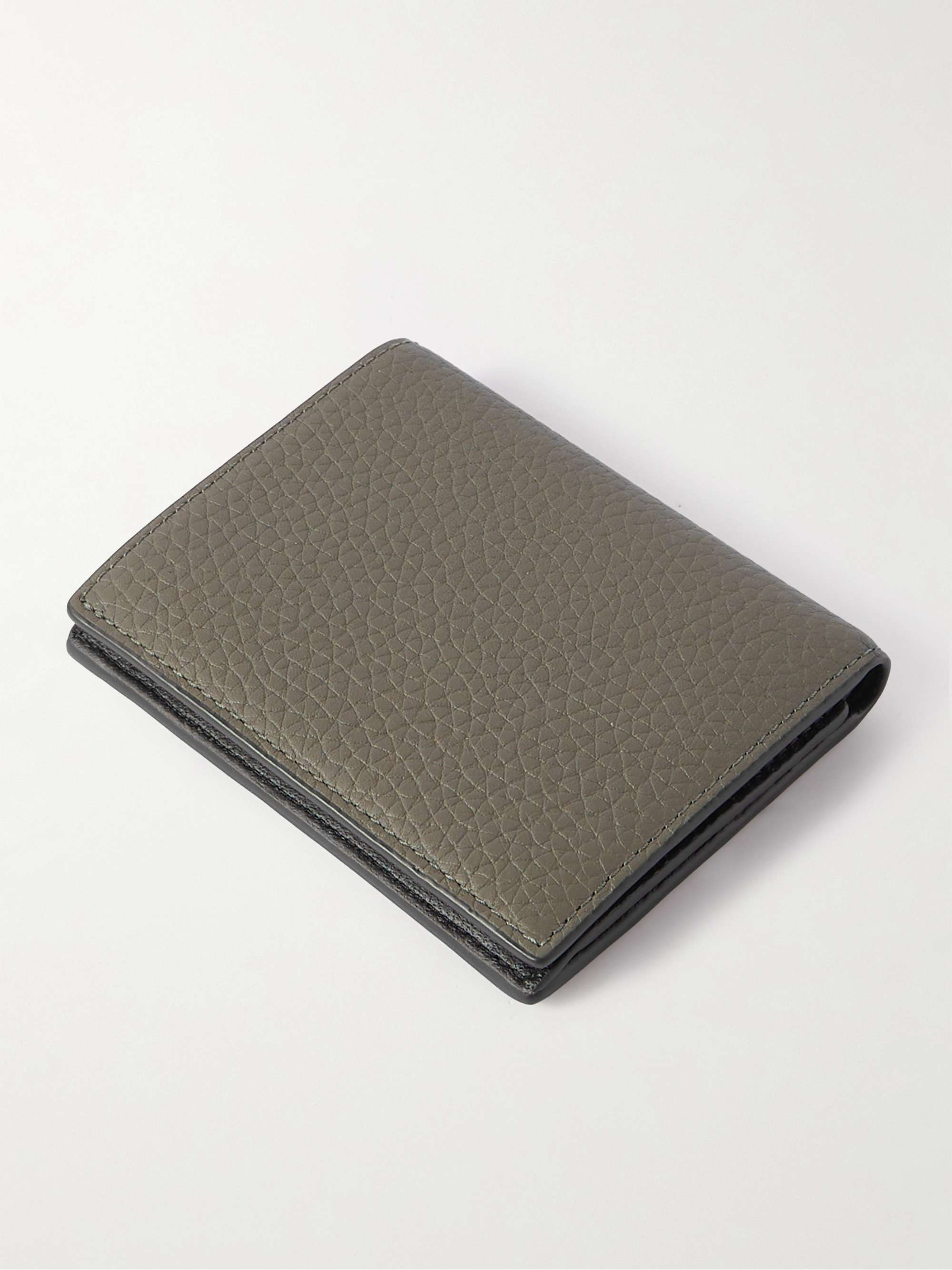 MULBERRY Logo-Print Full-Grain Leather Trifold Wallet