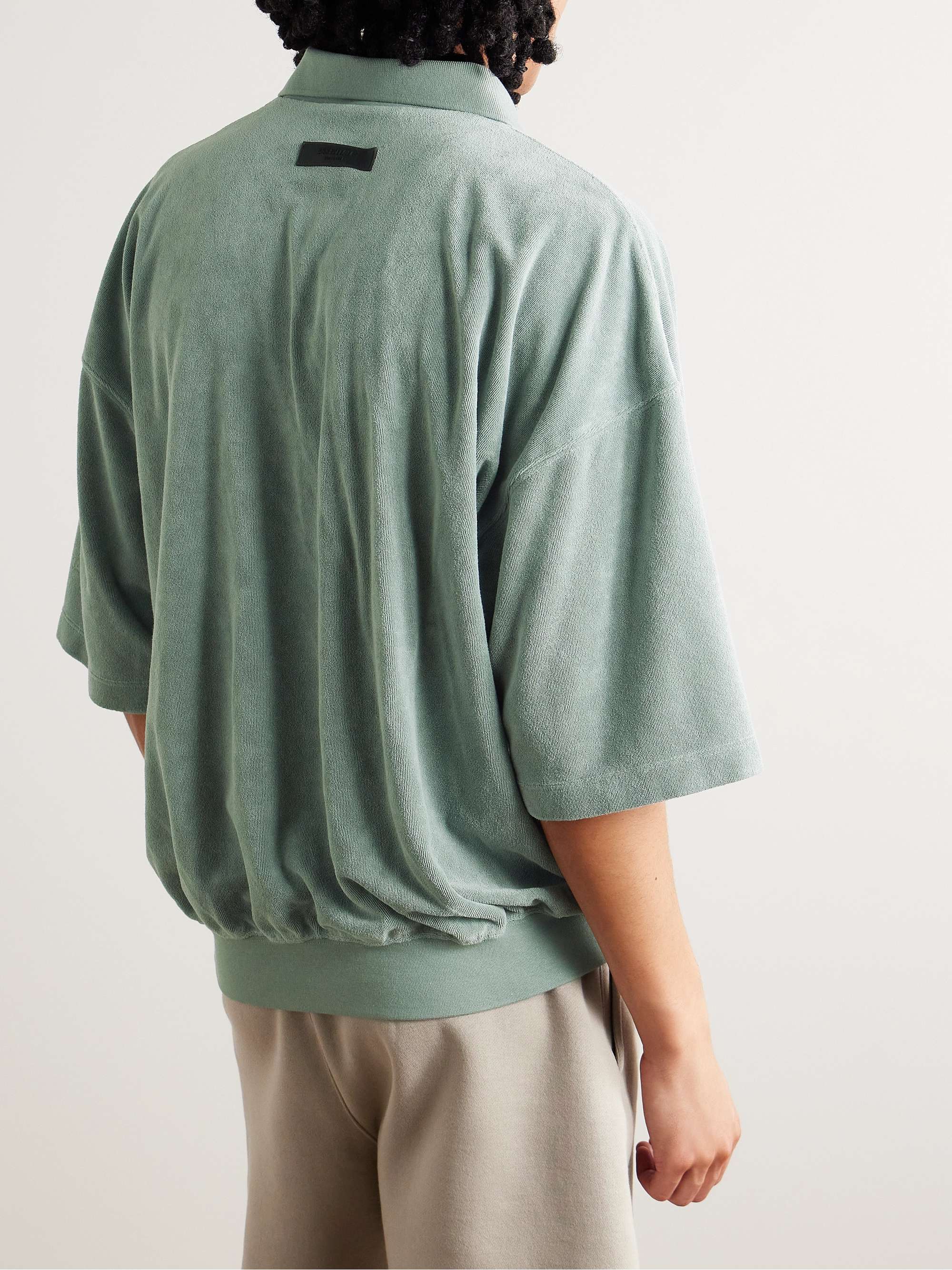 FEAR OF GOD ESSENTIALS Logo-Appliquéd Terry Polo Shirt