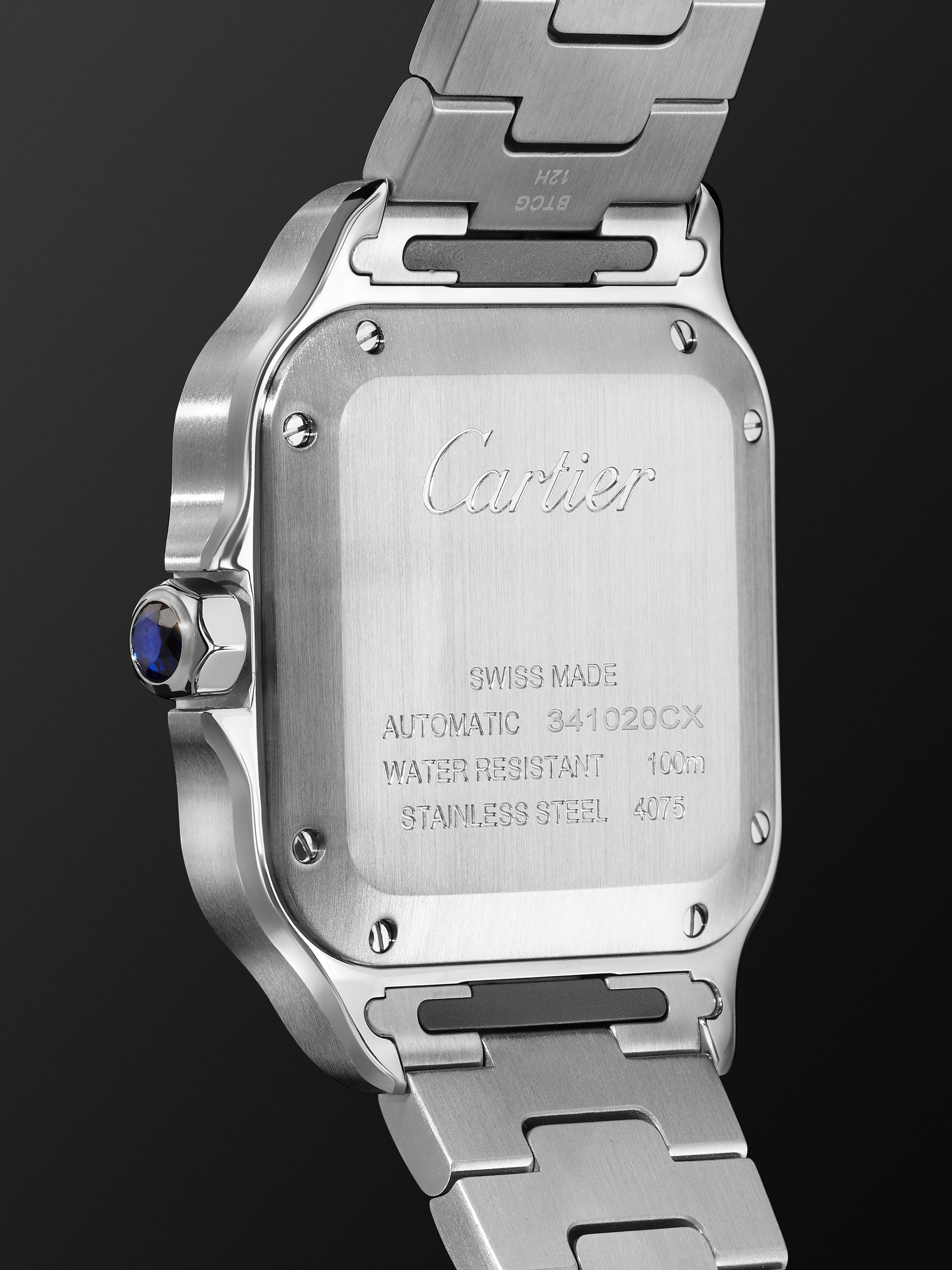 CARTIER Santos de Cartier Automatic-Wound 35.1mm Interchangeable Stainless Steel and Alligator Watch