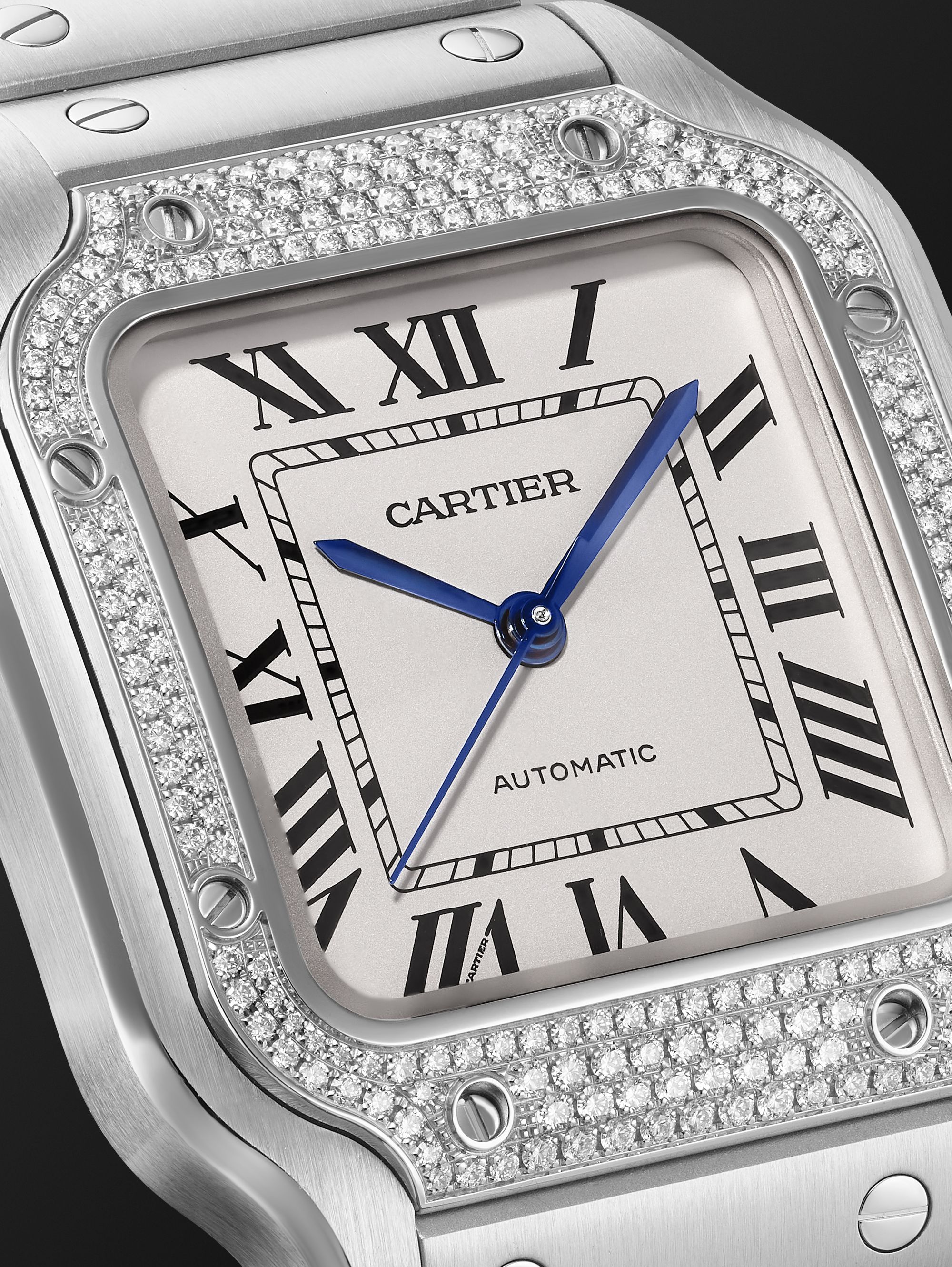 CARTIER Santos de Cartier Automatic-Wound 35.1mm Interchangeable Stainless Steel and Alligator Watch