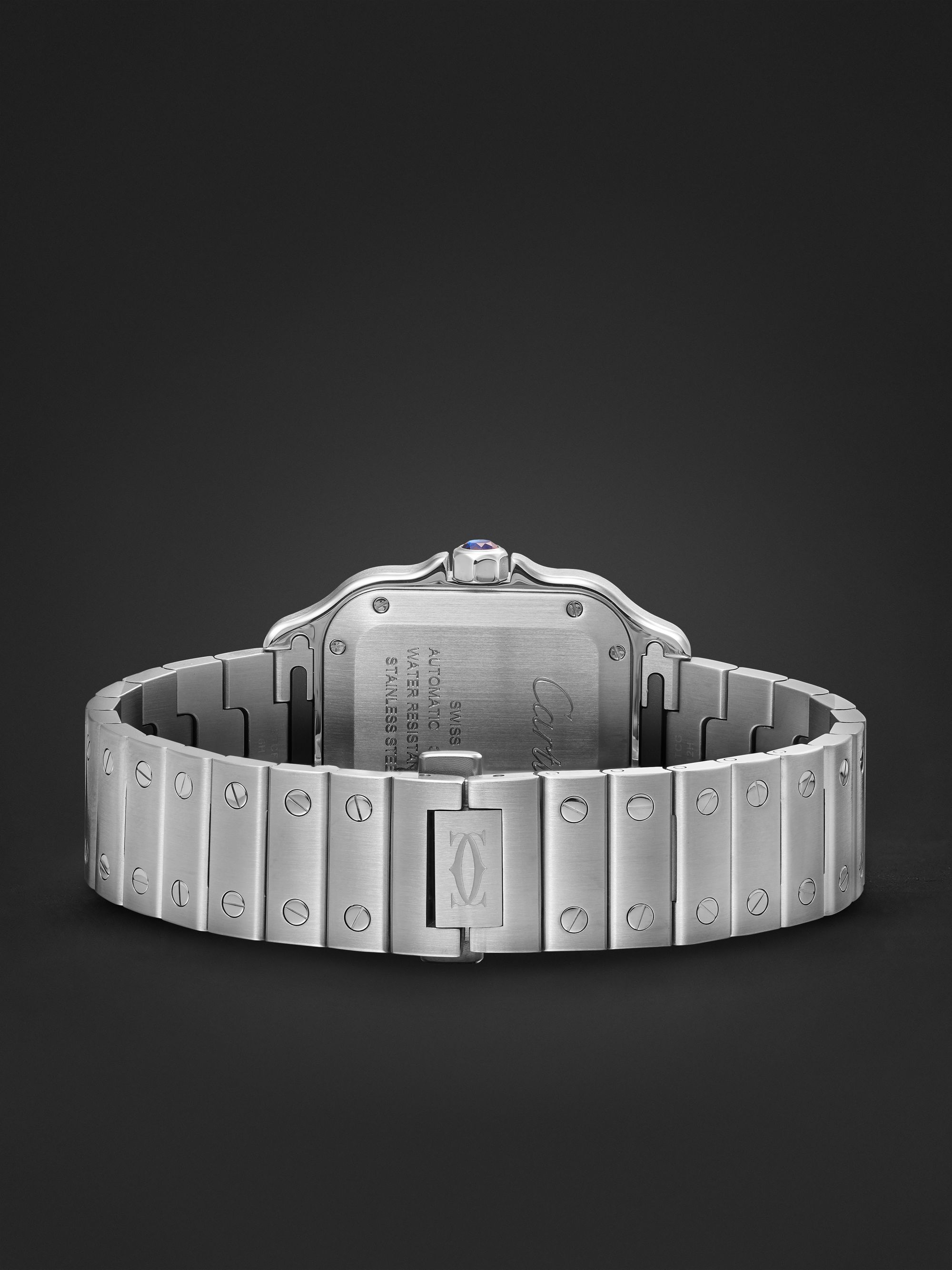 CARTIER Santos de Cartier Automatic-Wound 35.1mm Interchangeable Stainless Steel and Alligator Watch