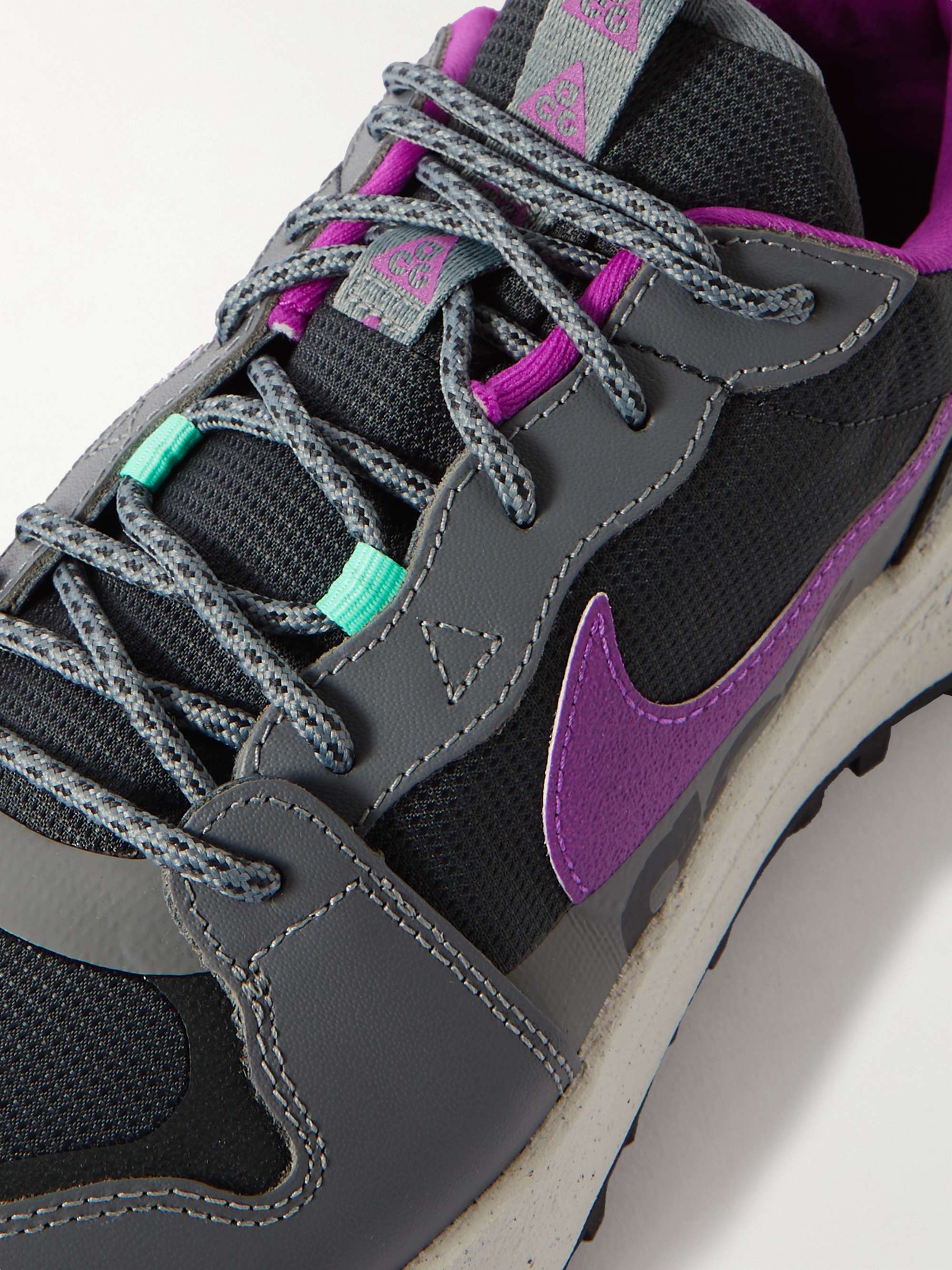 NIKE ACG Lowcate Suede- and Rubber-Trimmed Mesh Sneakers