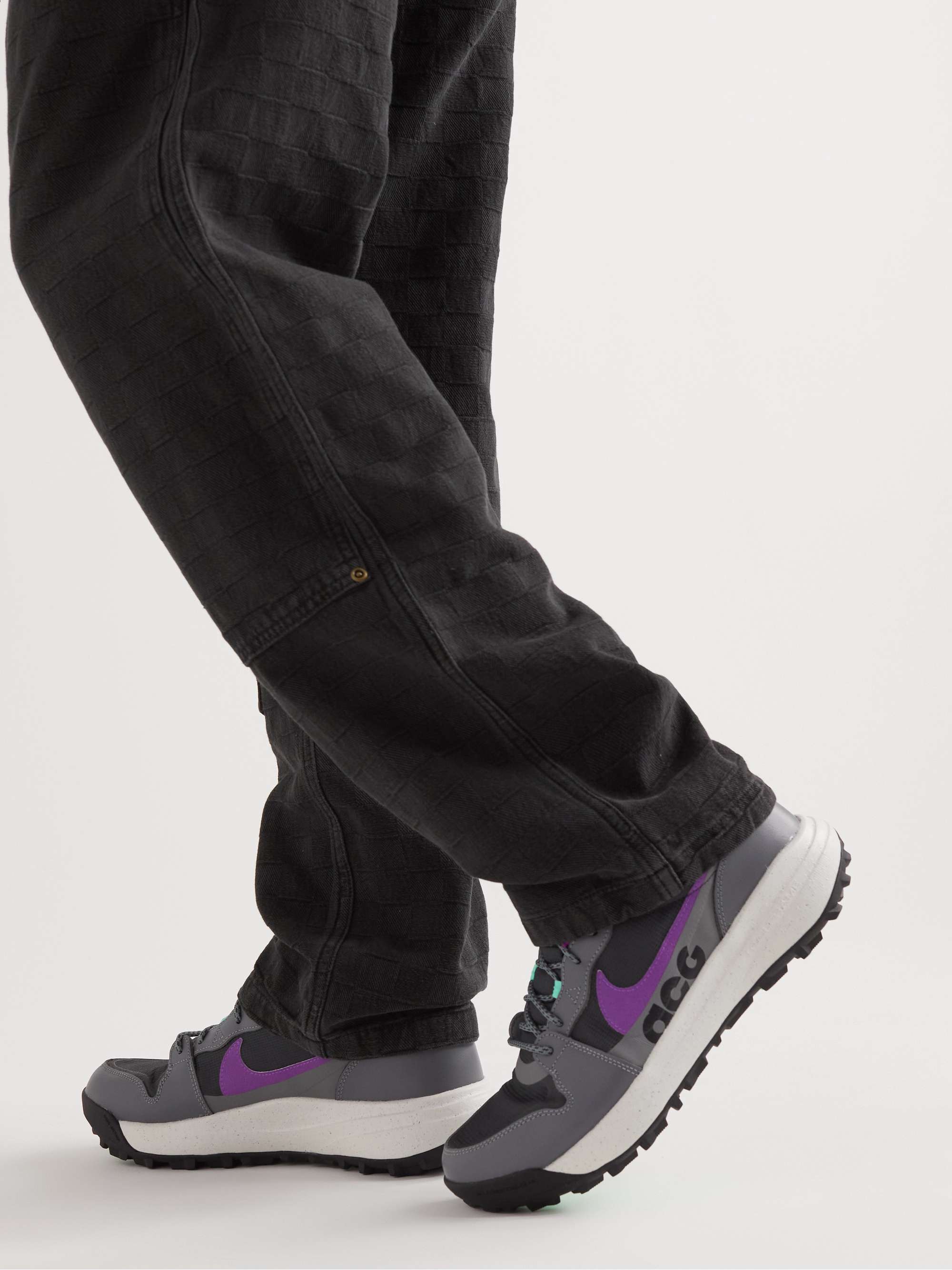 NIKE ACG Lowcate Suede- and Rubber-Trimmed Mesh Sneakers