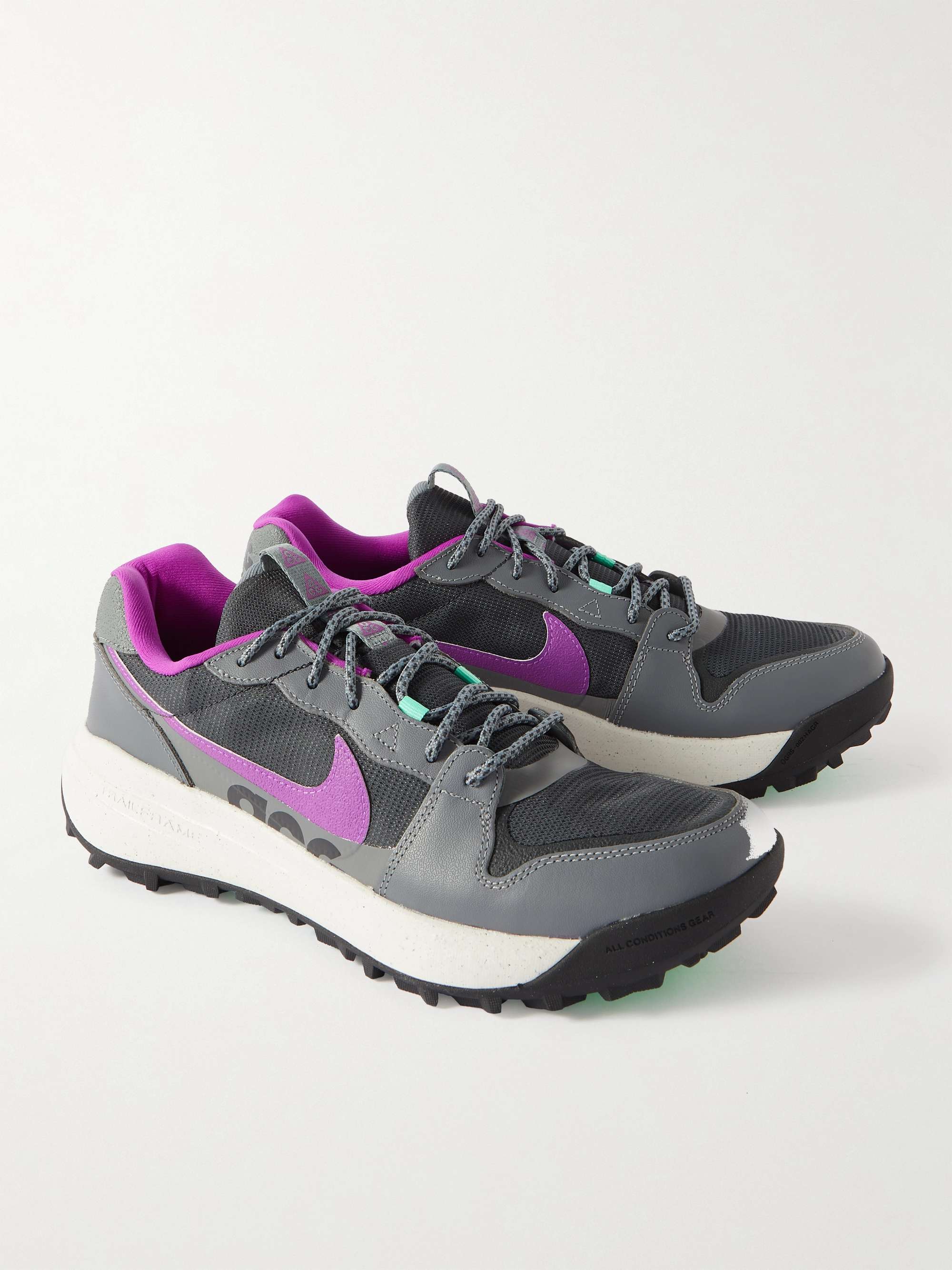 NIKE ACG Lowcate Suede- and Rubber-Trimmed Mesh Sneakers