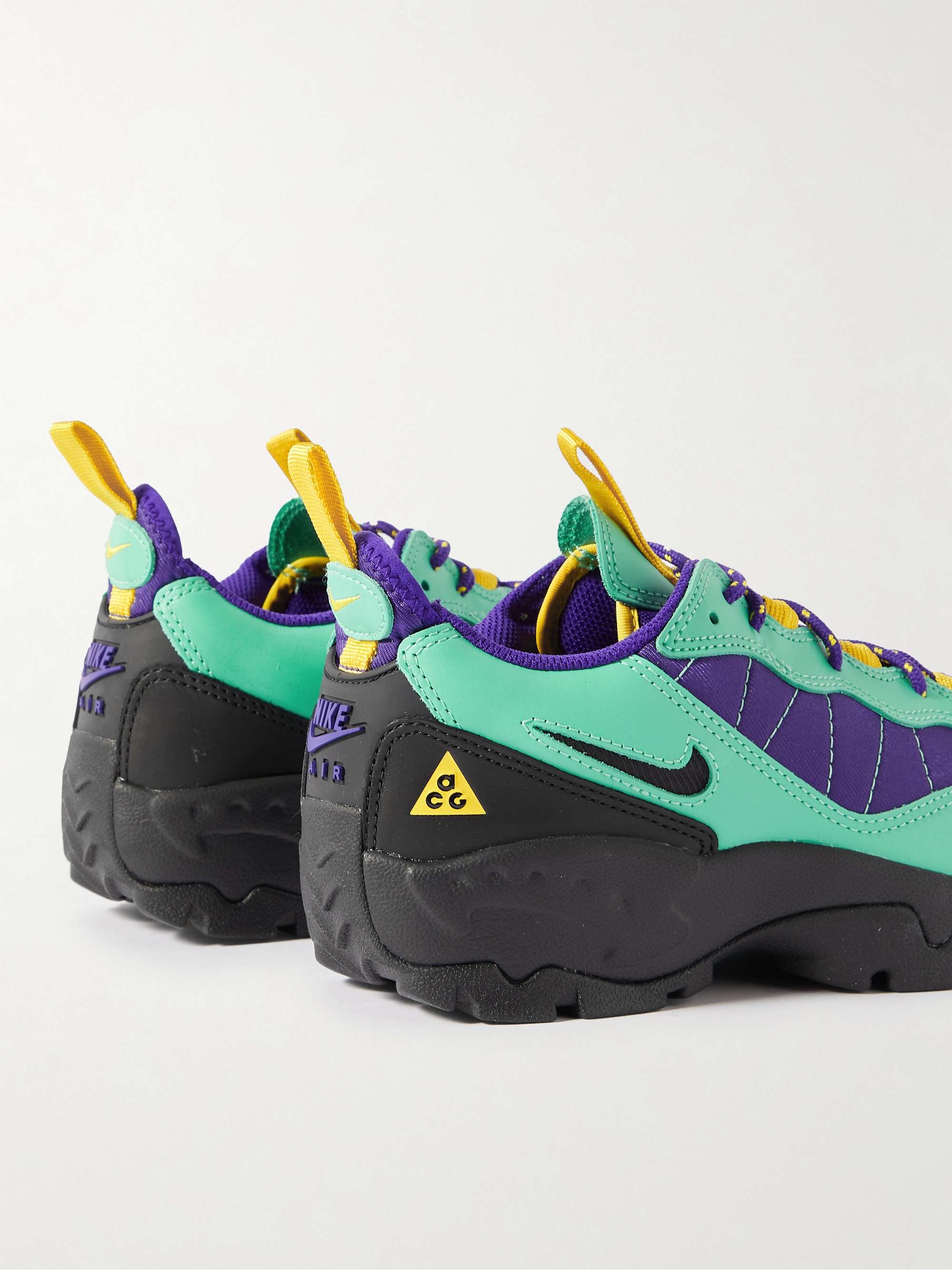 NIKE ACG Air Mada Rubber-Trimmed Leather and Mesh Hiking Sneakers