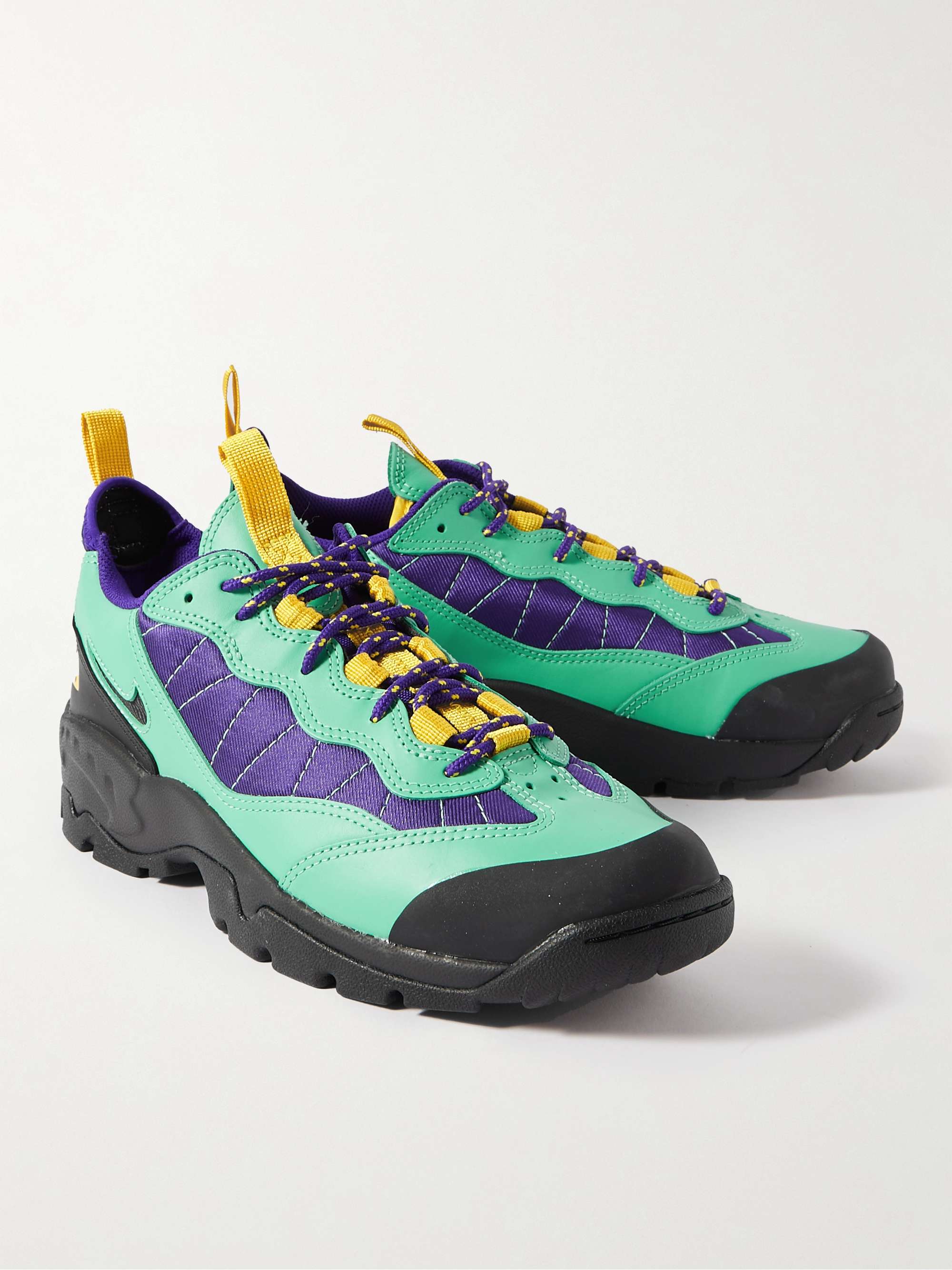 NIKE ACG Air Mada Rubber-Trimmed Leather and Mesh Hiking Sneakers