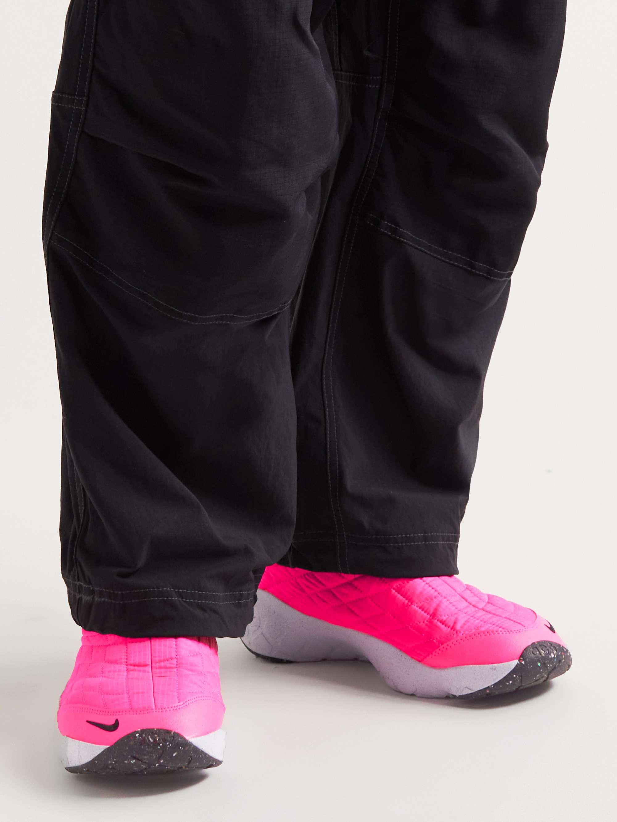 NIKE ACG Air Moc 3.5 Collapsible-Heel Faux Suede-Trimmed Quilted Ripstop Slip-On Sneakers