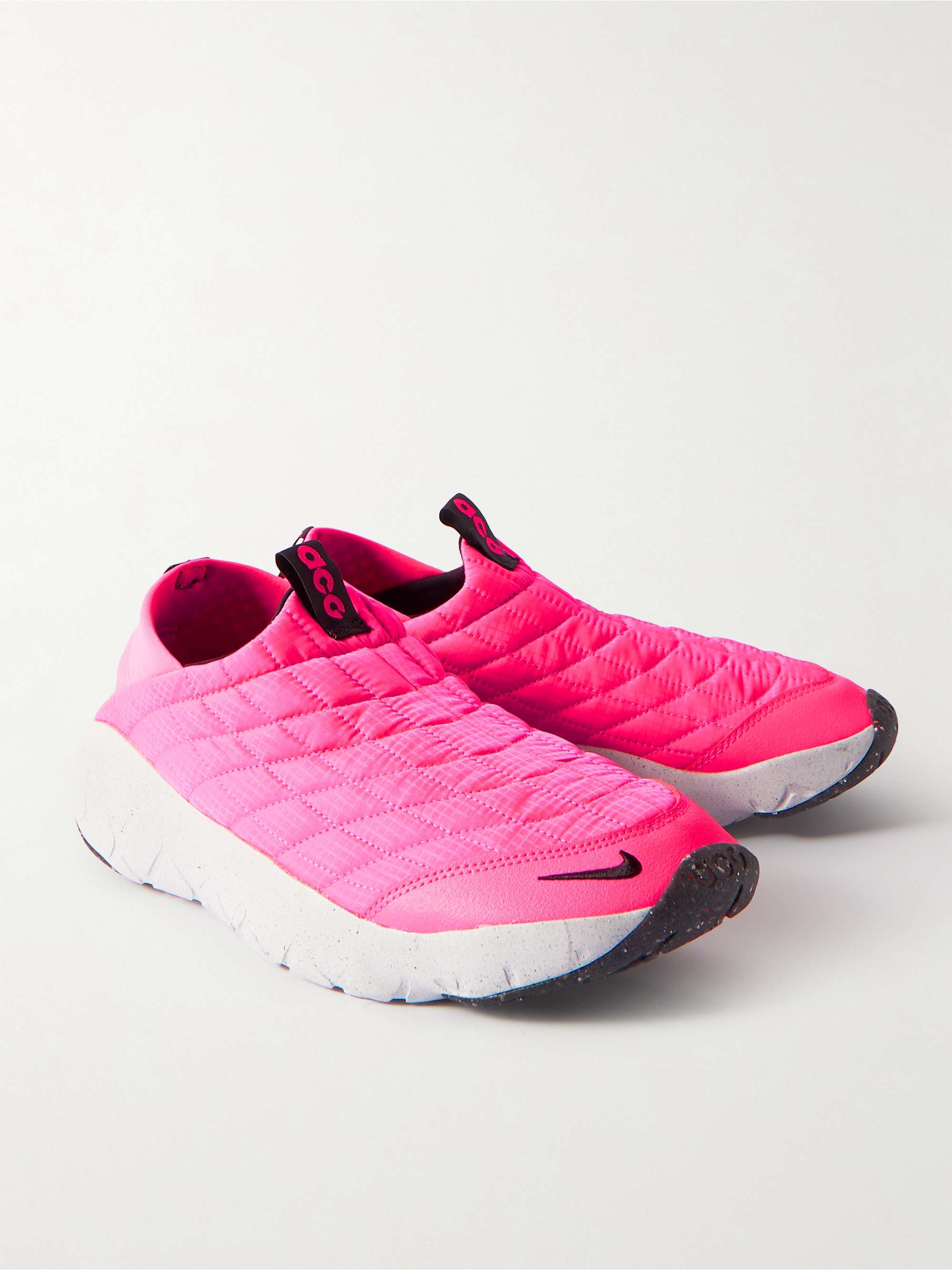 NIKE ACG Air Moc 3.5 Collapsible-Heel Faux Suede-Trimmed Quilted Ripstop Slip-On Sneakers