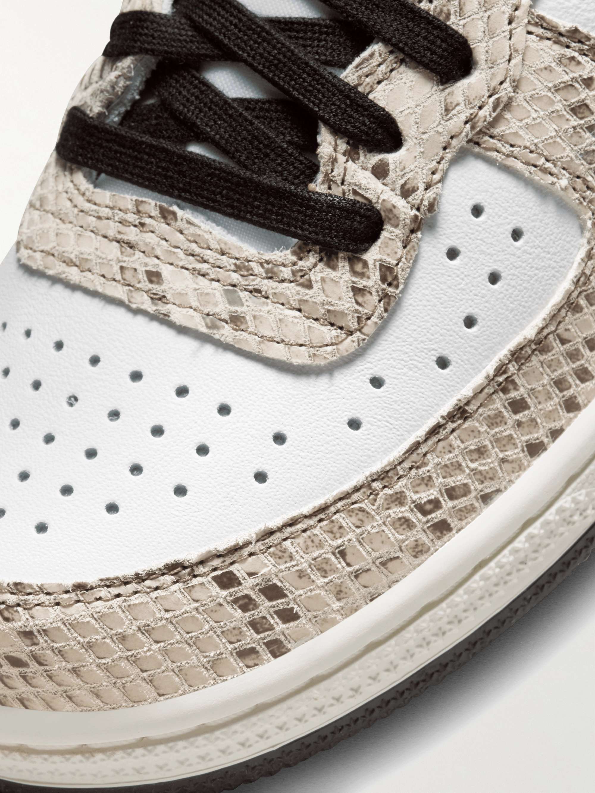 NIKE Terminator High Snake-Effect Leather High-Top Sneakers