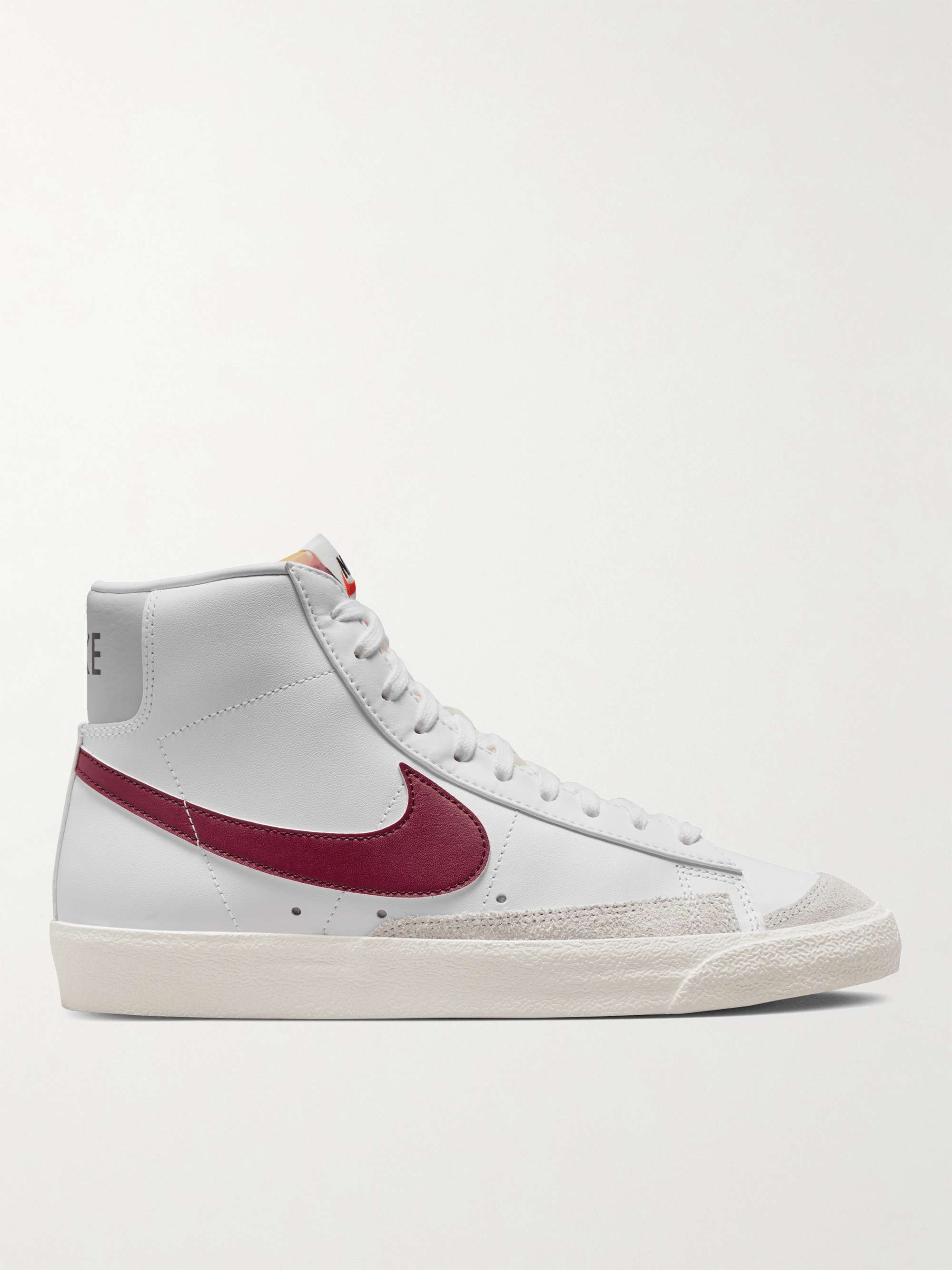 béisbol pantalones Precipicio NIKE Blazer Mid '77 Vintage Suede-Trimmed Leather Sneakers | MR PORTER