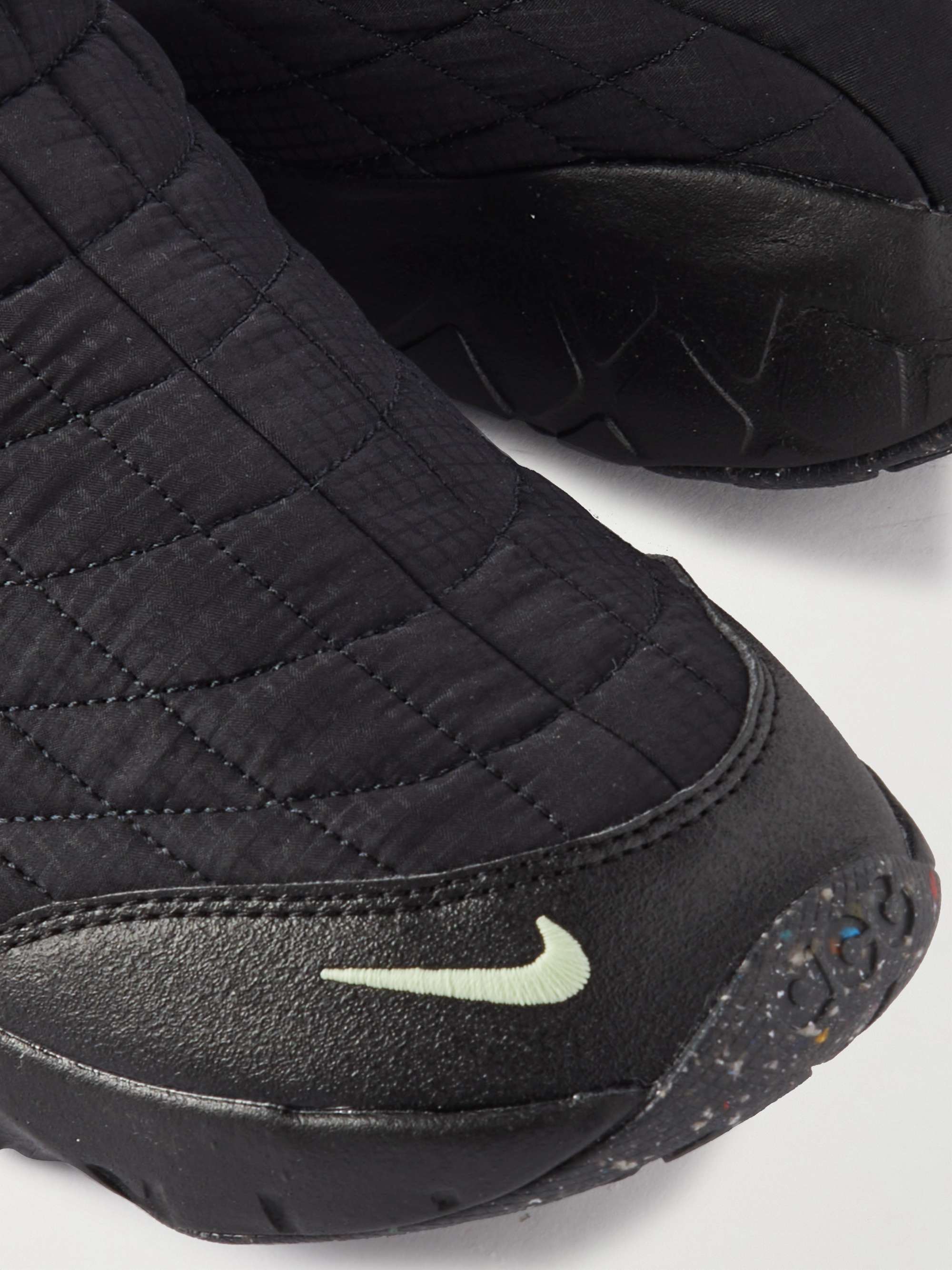 NIKE ACG Air Moc 3.5 Collapsible-Heel Faux Suede-Trimmed Quilted Ripstop Slip-On Sneakers