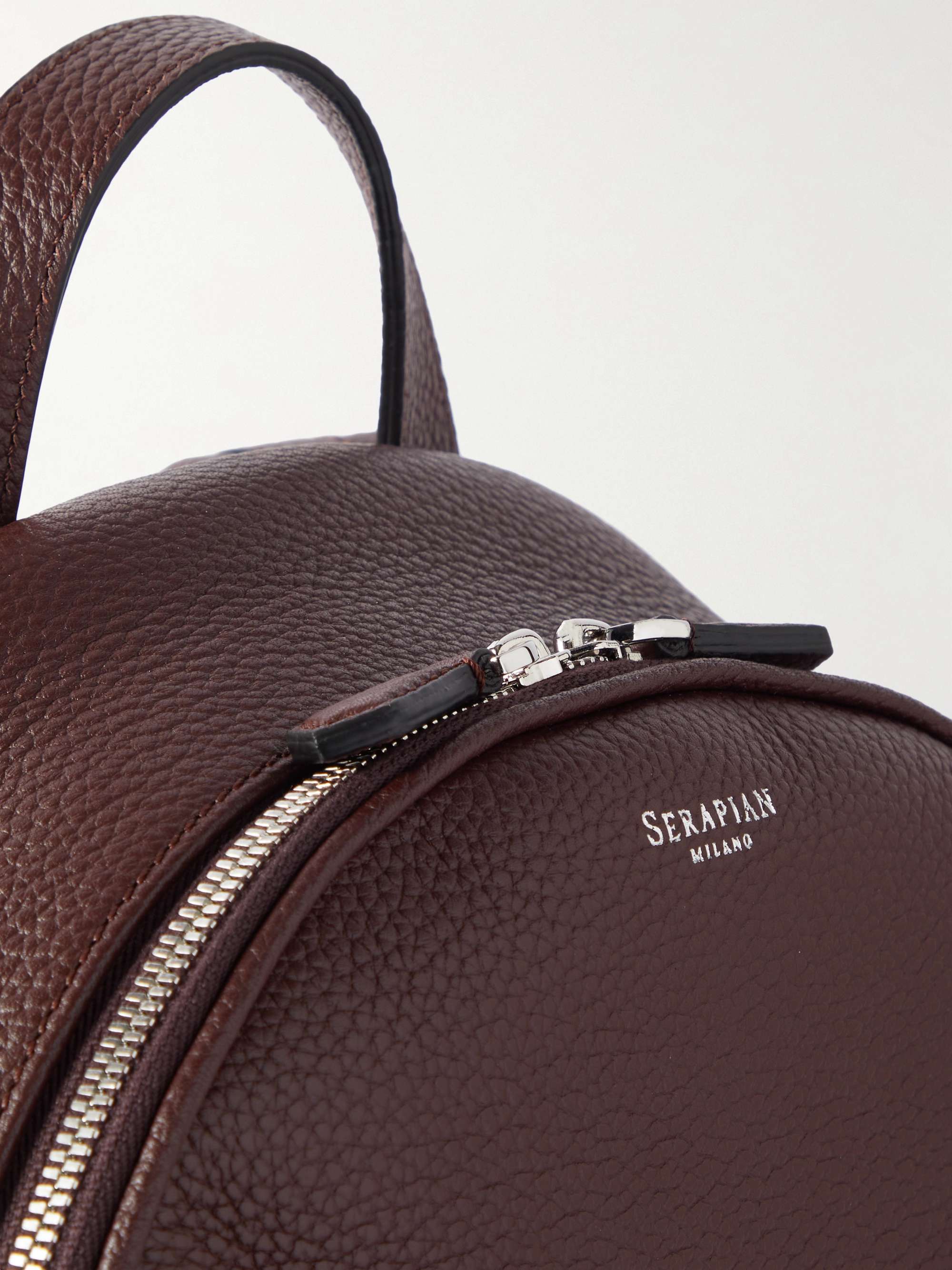 SERAPIAN Full-Grain Leather Backpack