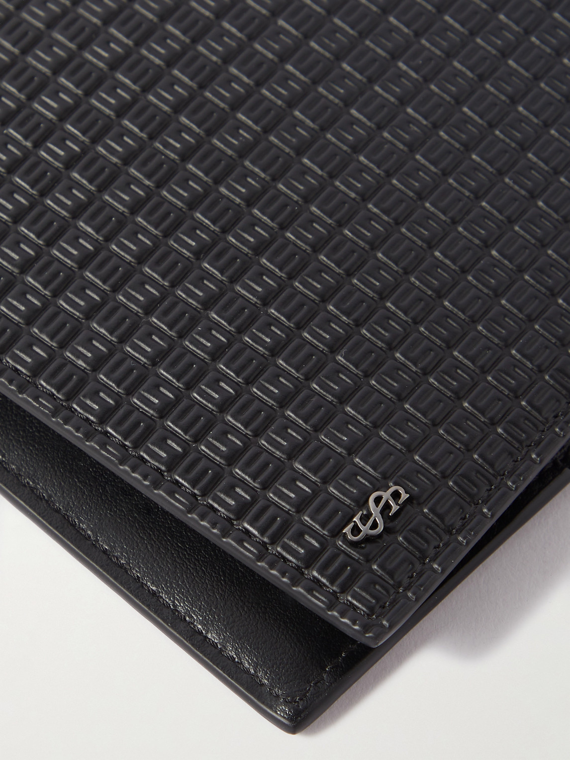 Shop Serapian Logo-embossed Coated-canvas Billfold Wallet In Black