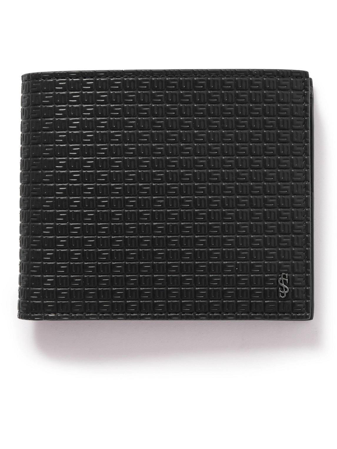 Serapian Logo-embossed Coated-canvas Billfold Wallet In Black
