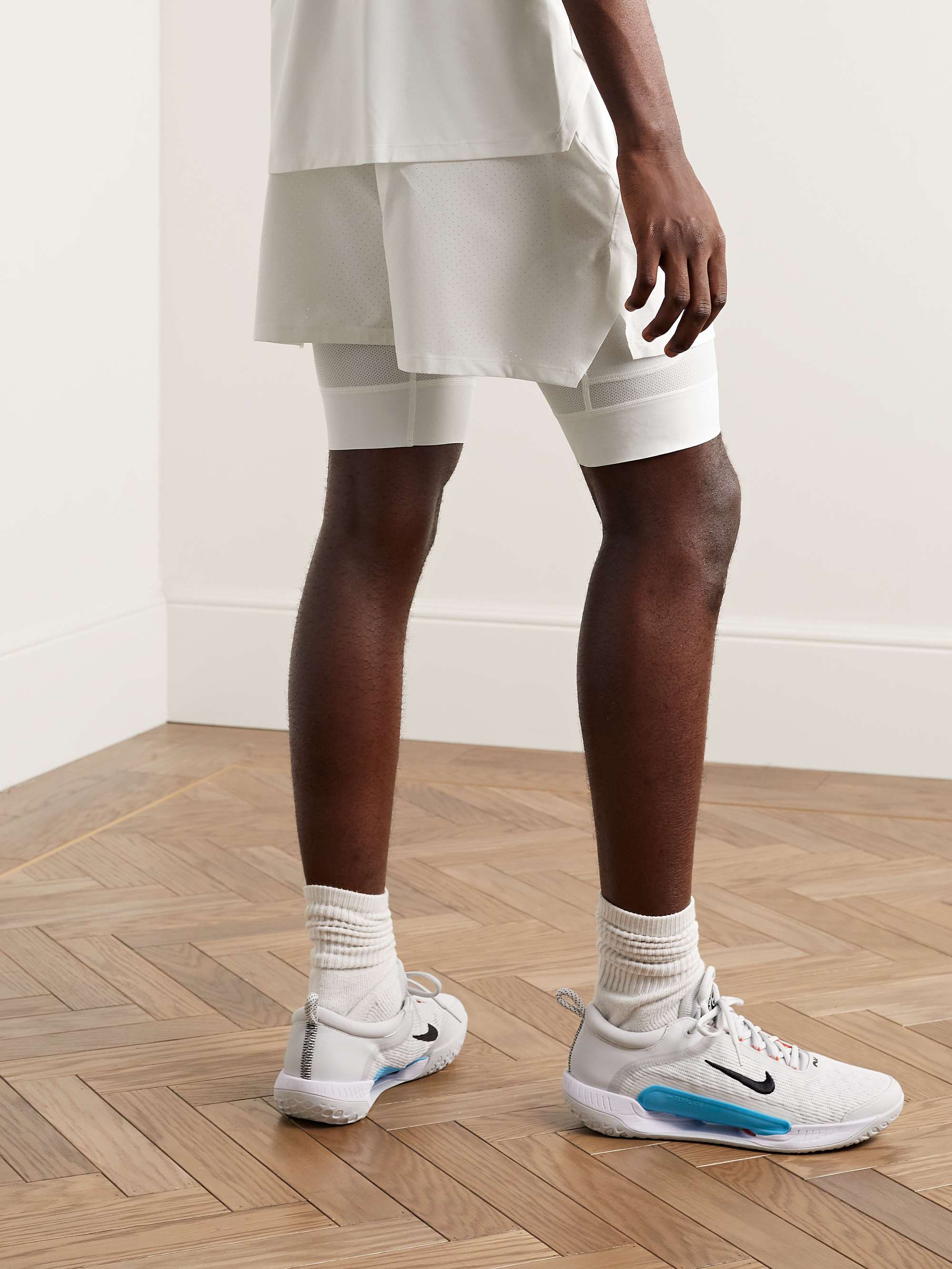 LULULEMON Vented Straight-Leg Perforated Recycled-Swift™ Tennis Shorts