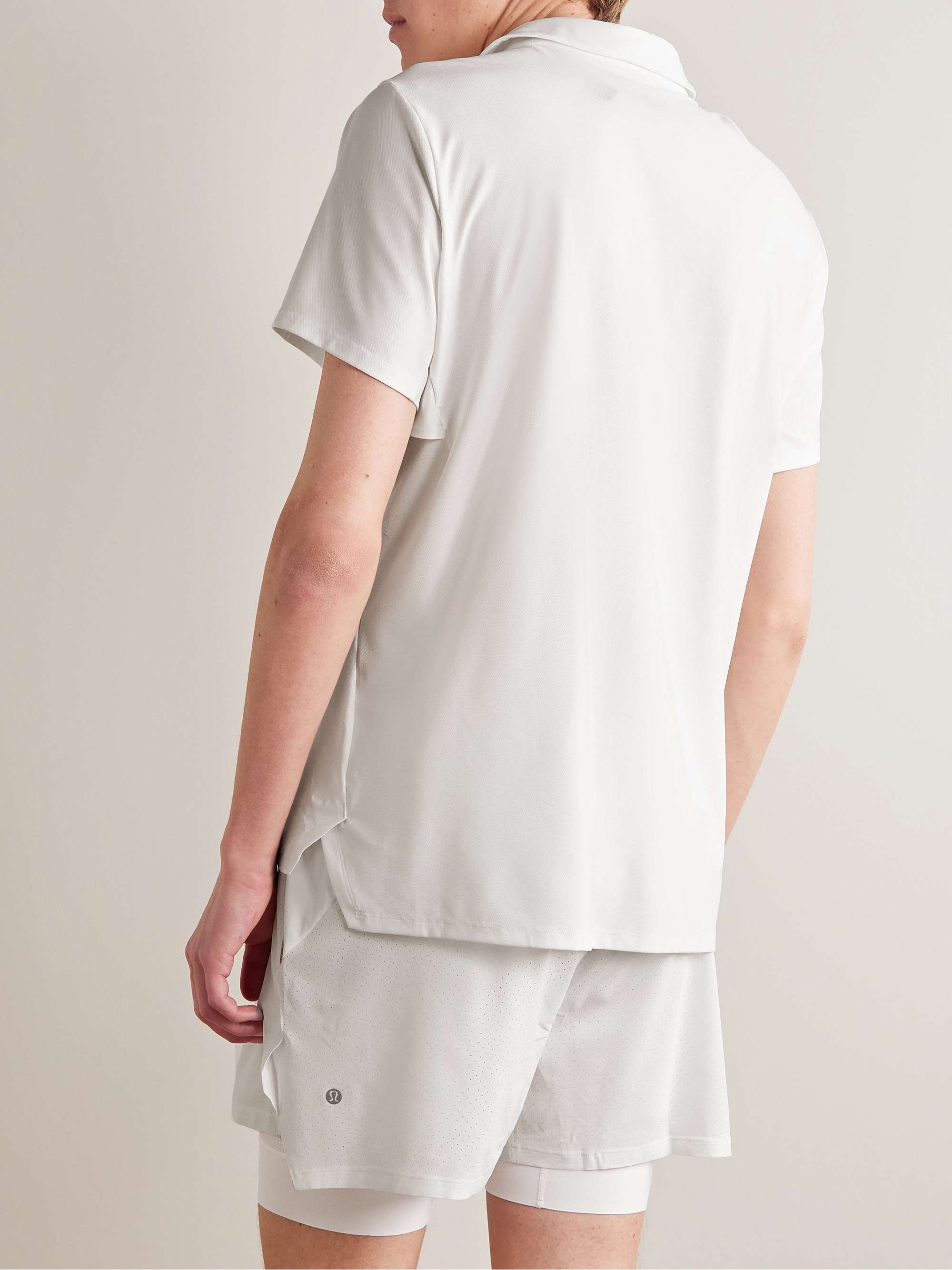 LULULEMON Logo-Appliquéd Stretch-Jersey Tennis Shirt