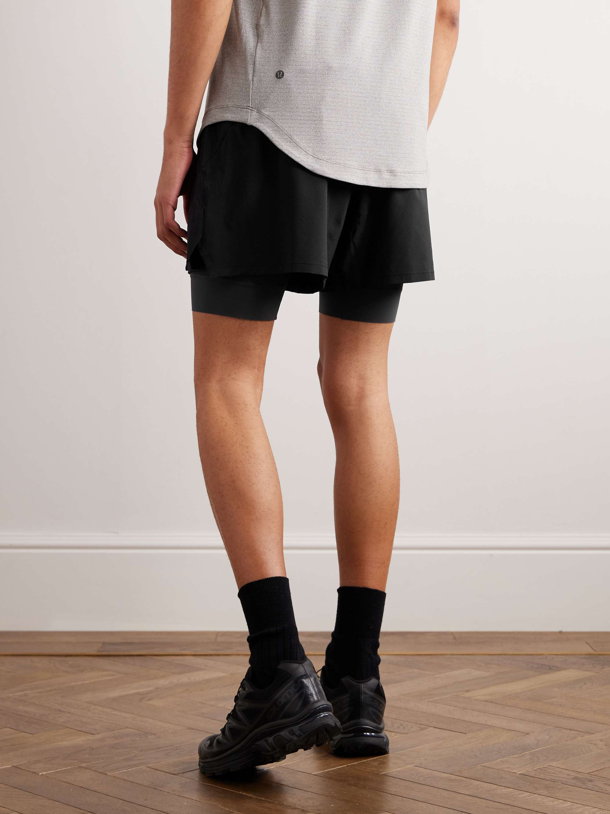 LULULEMON Straight-Leg Layered Stretch Recycled-Jersey Tennis Shorts