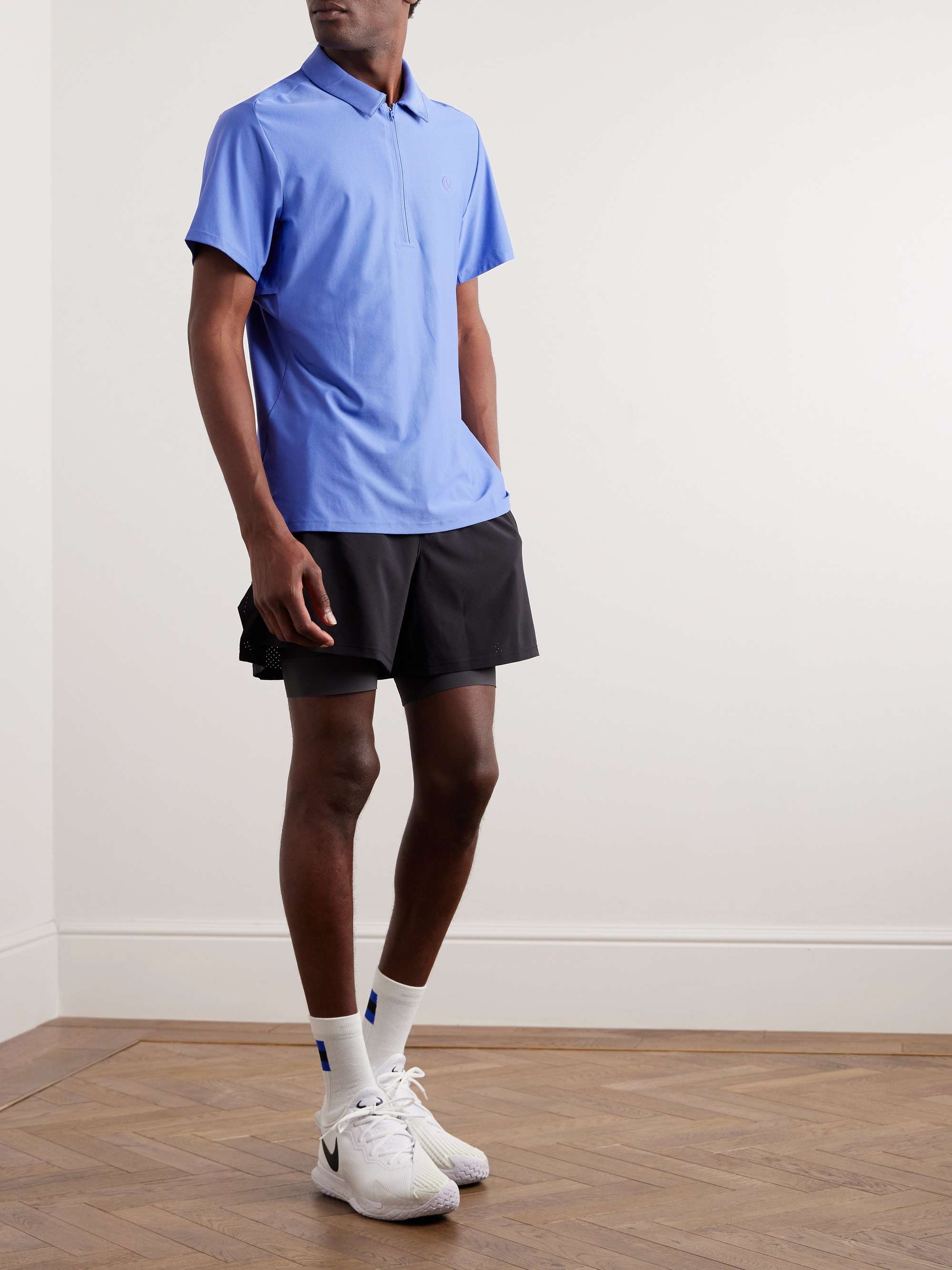 LULULEMON Logo-Appliquéd Stretch-Jersey Tennis Shirt