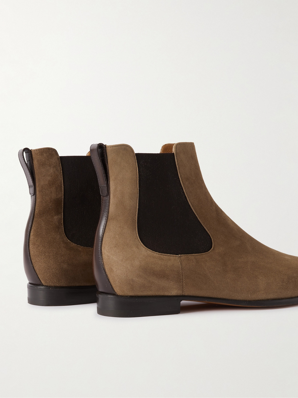 Shop Berluti Suede Chelsea Boots In Brown