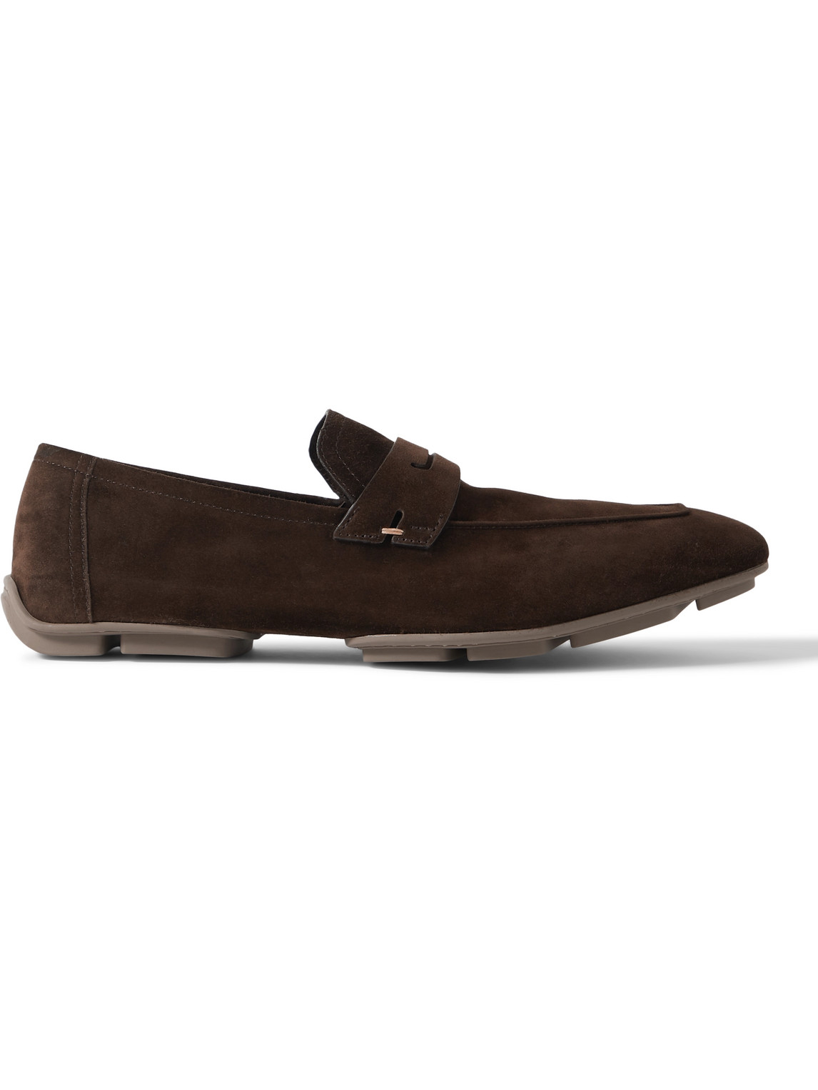 Berluti Suede Loafers In Brown