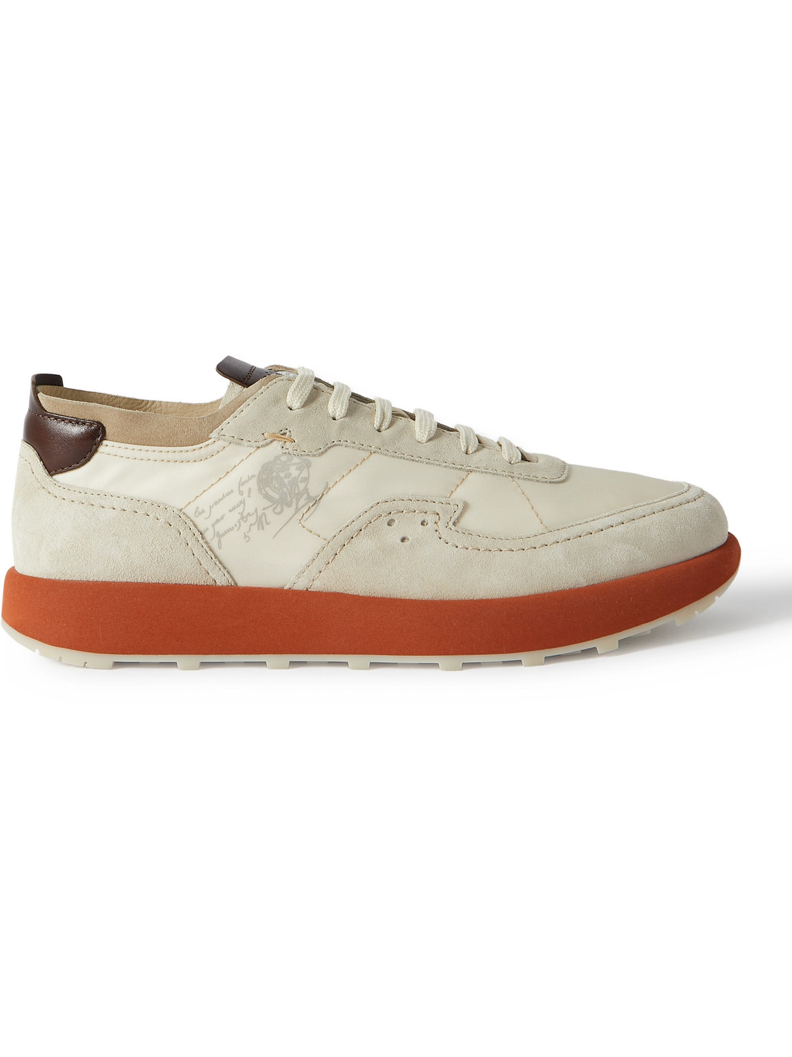 Light Track Venezia Leather and Suede-Trimmed Mesh Sneakers