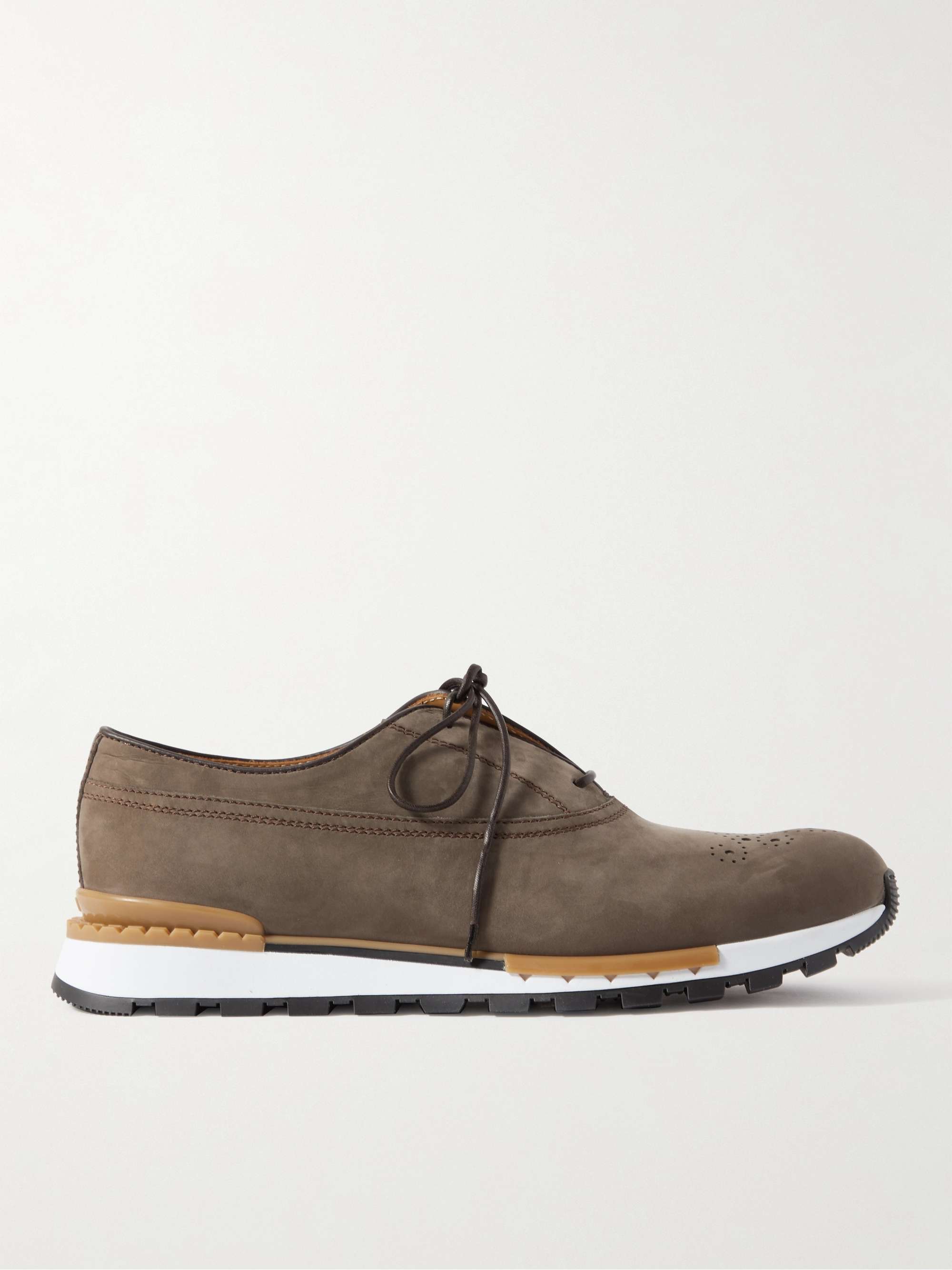 BERLUTI Shadow Venezia Leather-Trimmed Stretch-Knit Sneakers for BERLUTI Shadow Venezia Leather-Trimmed Stretch-Knit Sneakers for