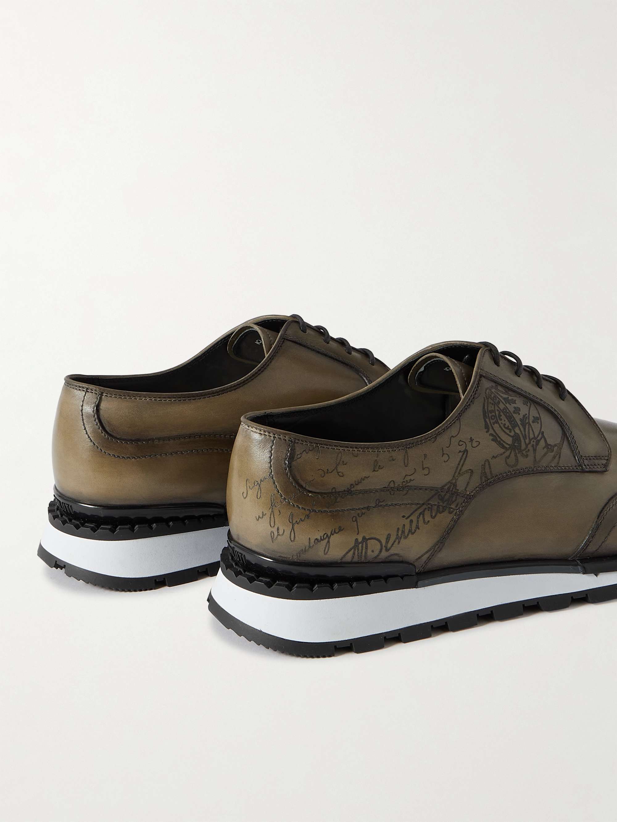BERLUTI Fast Track Scritto Venezia Leather Sneakers