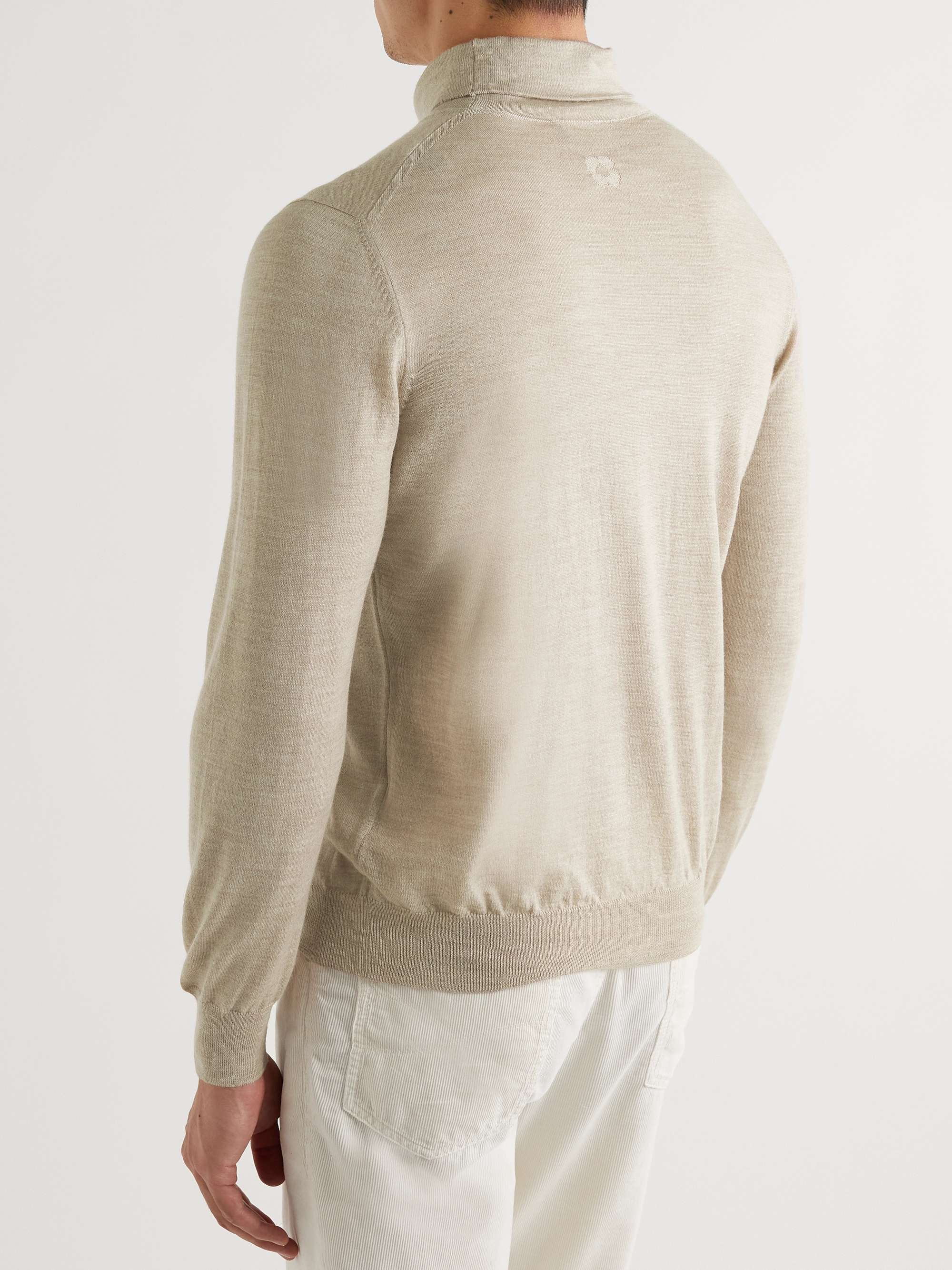 LARDINI Slim-Fit Wool Rollneck Sweater