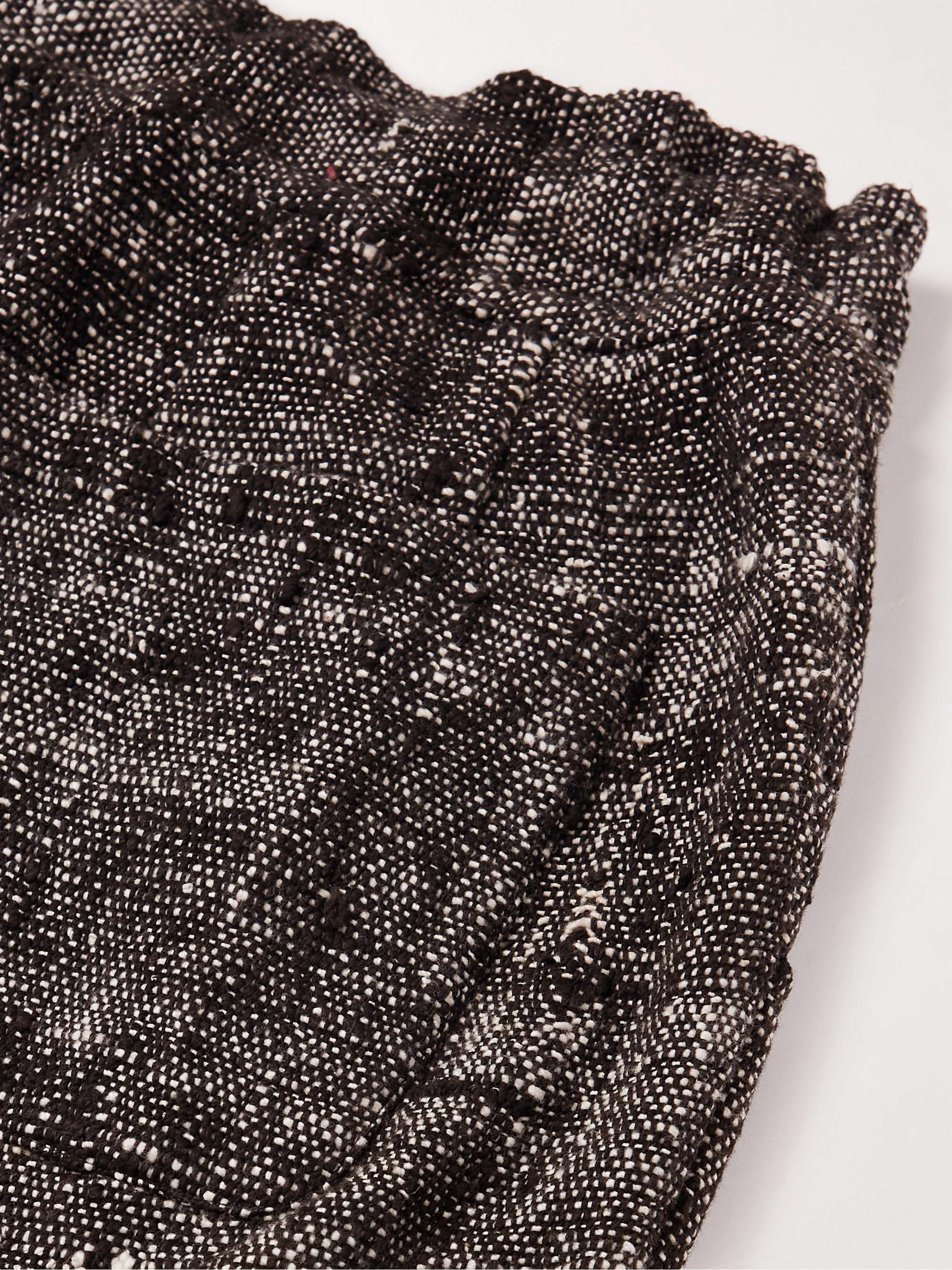 11.11/ELEVEN ELEVEN Tapered Pleated Organic Cotton Drawstring Trousers
