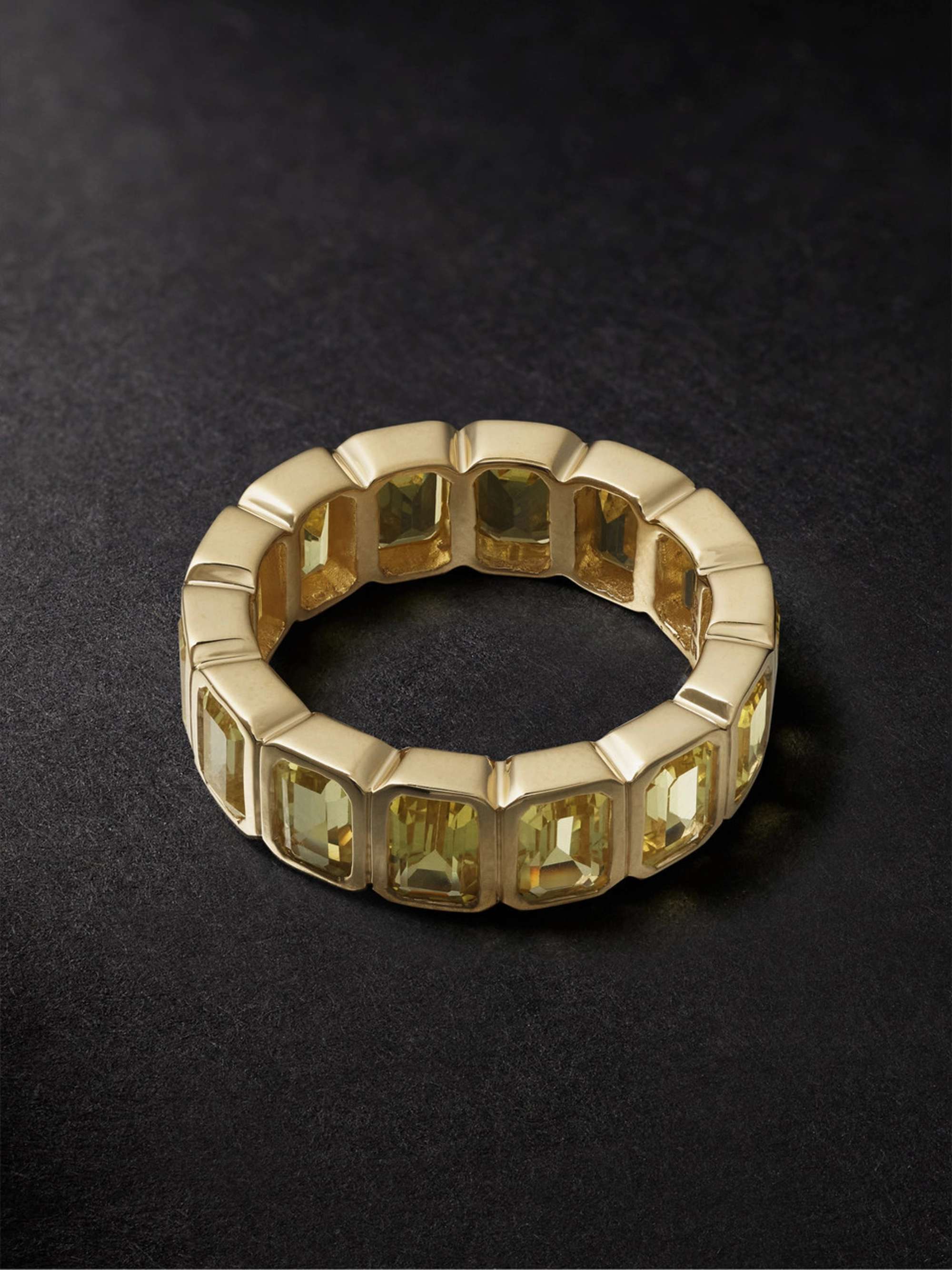 42 SUNS 14-Karat Gold Yellow Sapphire Eternity Ring