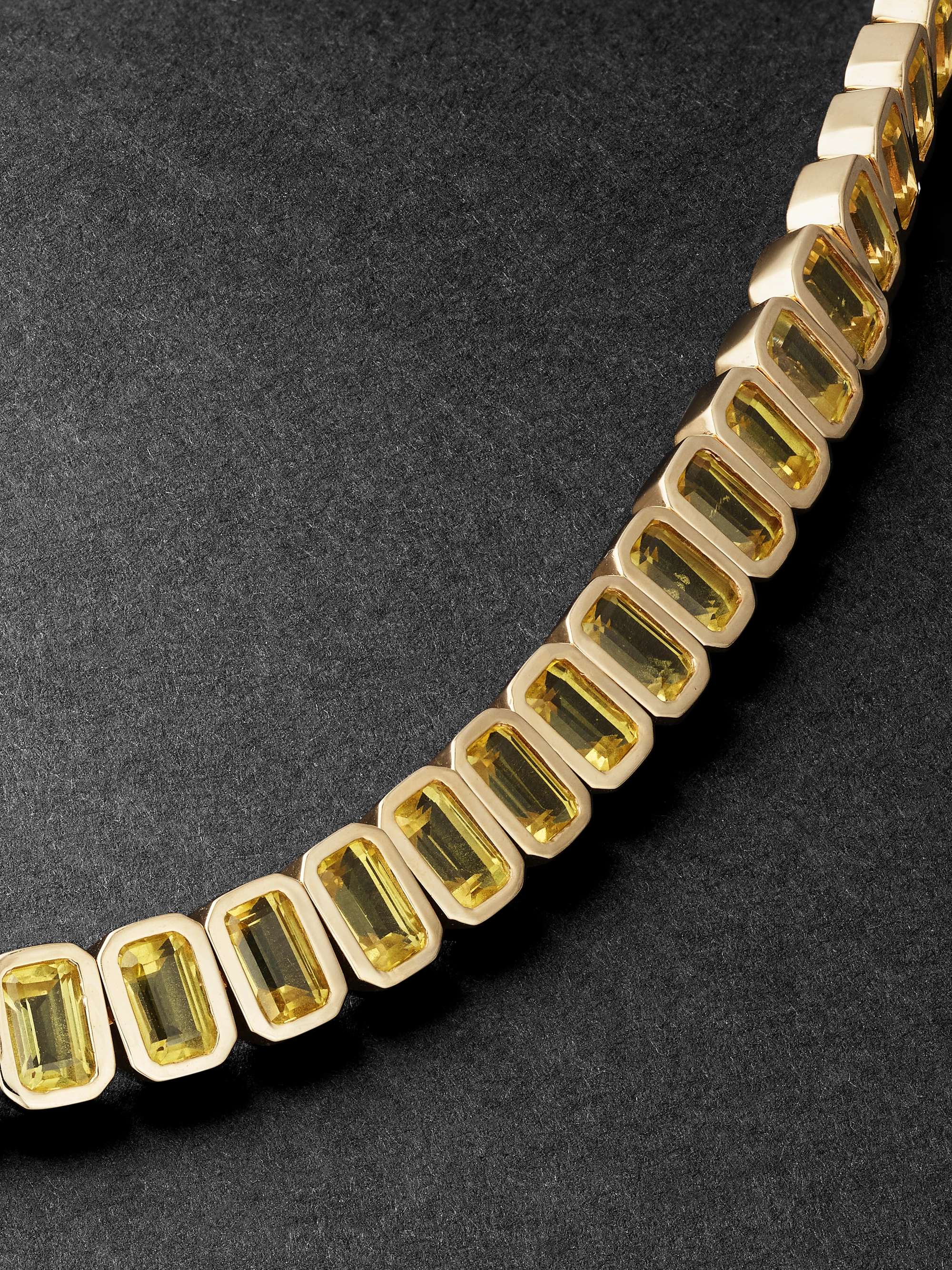 42 SUNS 14-Karat Gold Yellow Sapphire Tennis Bracelet