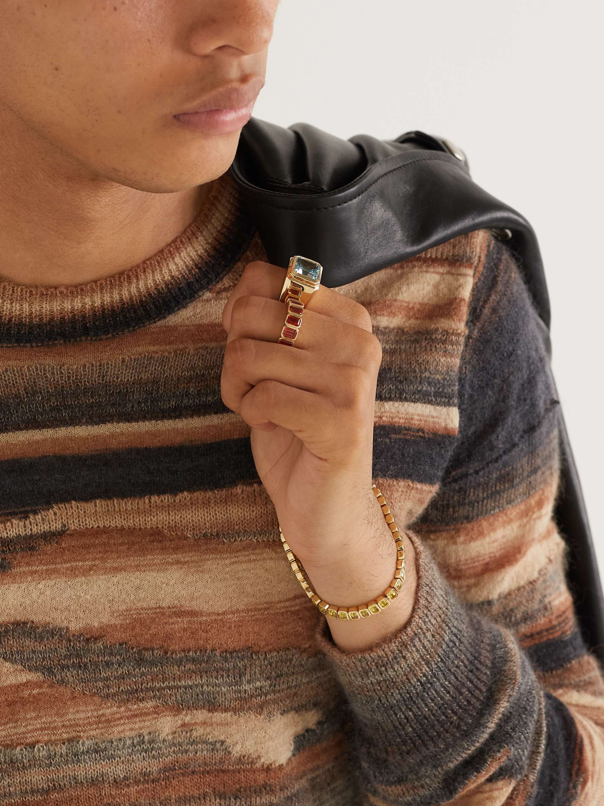 Fendi thin baguette ring best sale