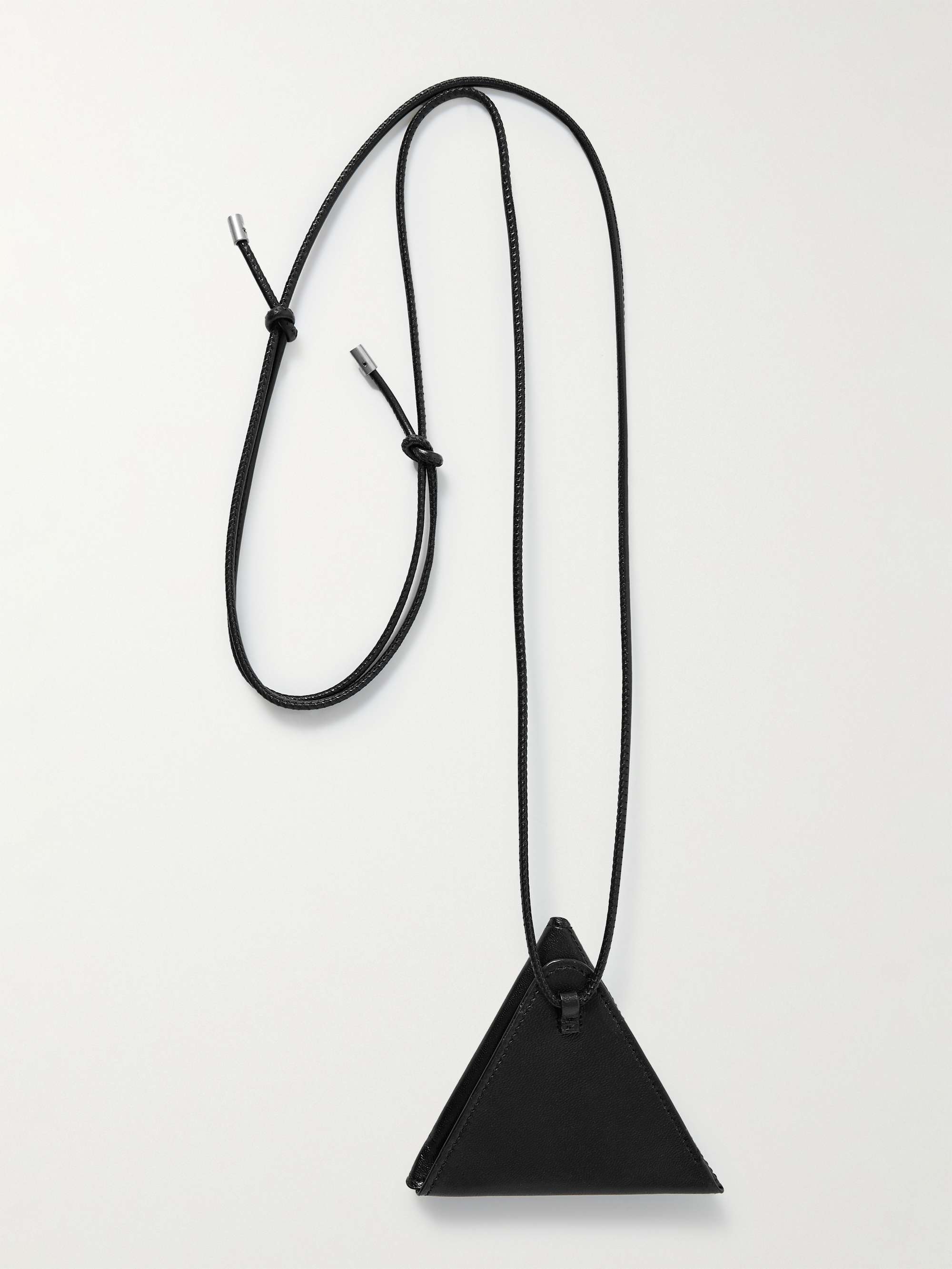 SAINT LAURENT Logo-Appliquéd Leather Pouch