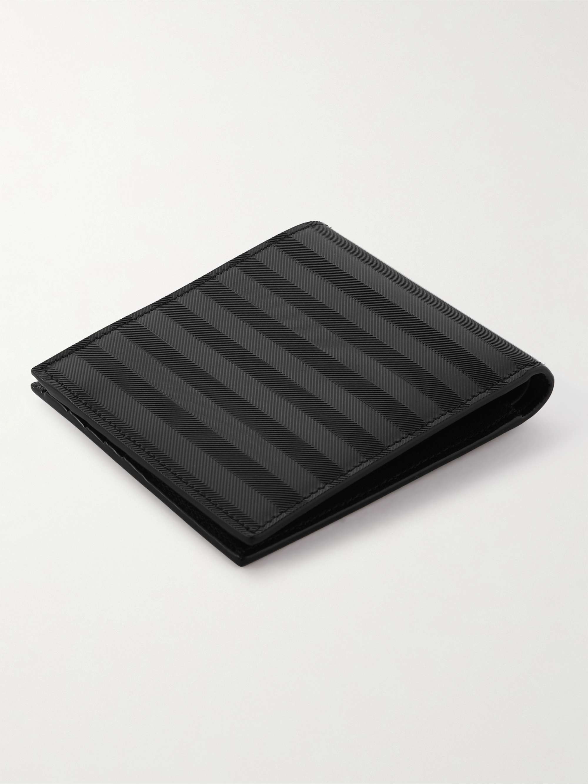 SAINT LAURENT Cross-Grain Leather Billfold Wallet
