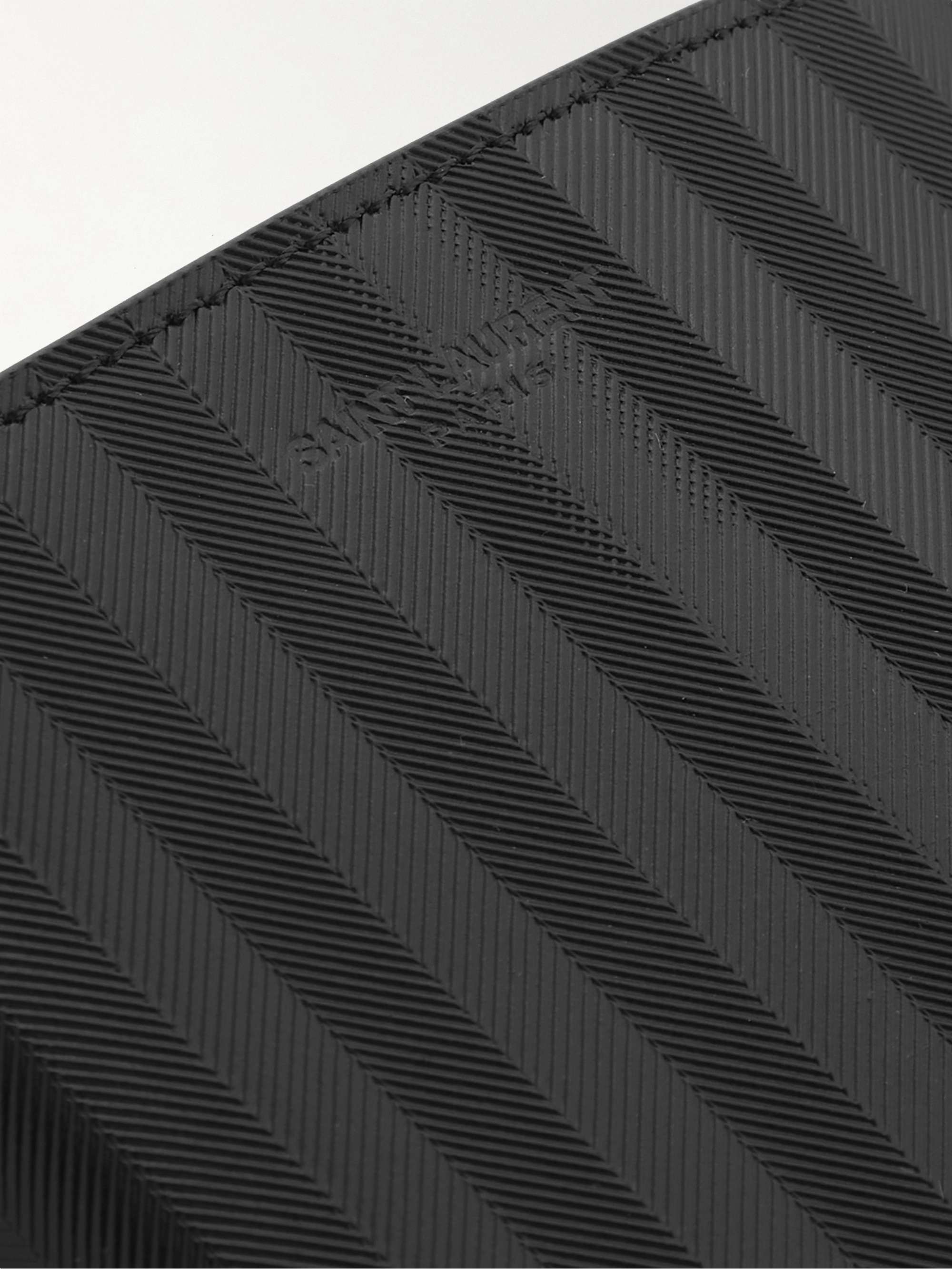 SAINT LAURENT Cross-Grain Leather Billfold Wallet